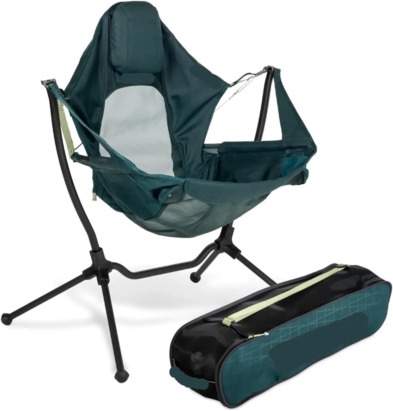 Outdoor Folding Chair Breathable Mesh Moon Chair, Breathable Folding Chair, Fishing, Camping, Leisure Backpack Chair(Blue)