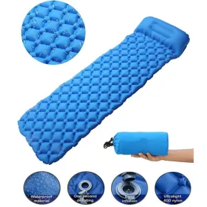 Outdoor Inflatable Sleeping Pad Inflatable Air Cushion Camping Mat with Pillow Air Mattress Sleeping