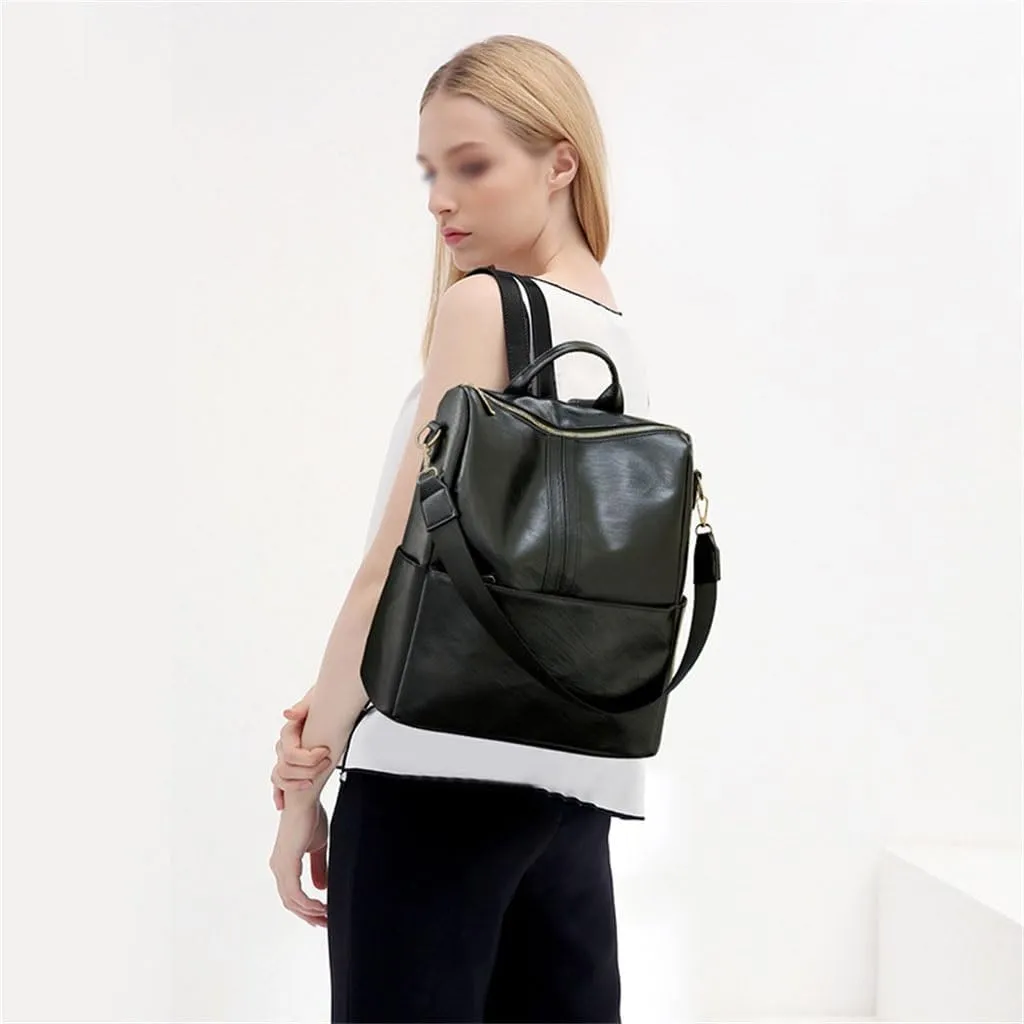 Outdoor Net Red Small Backpack Female Women's Backpack Color Contrast Texture(D)