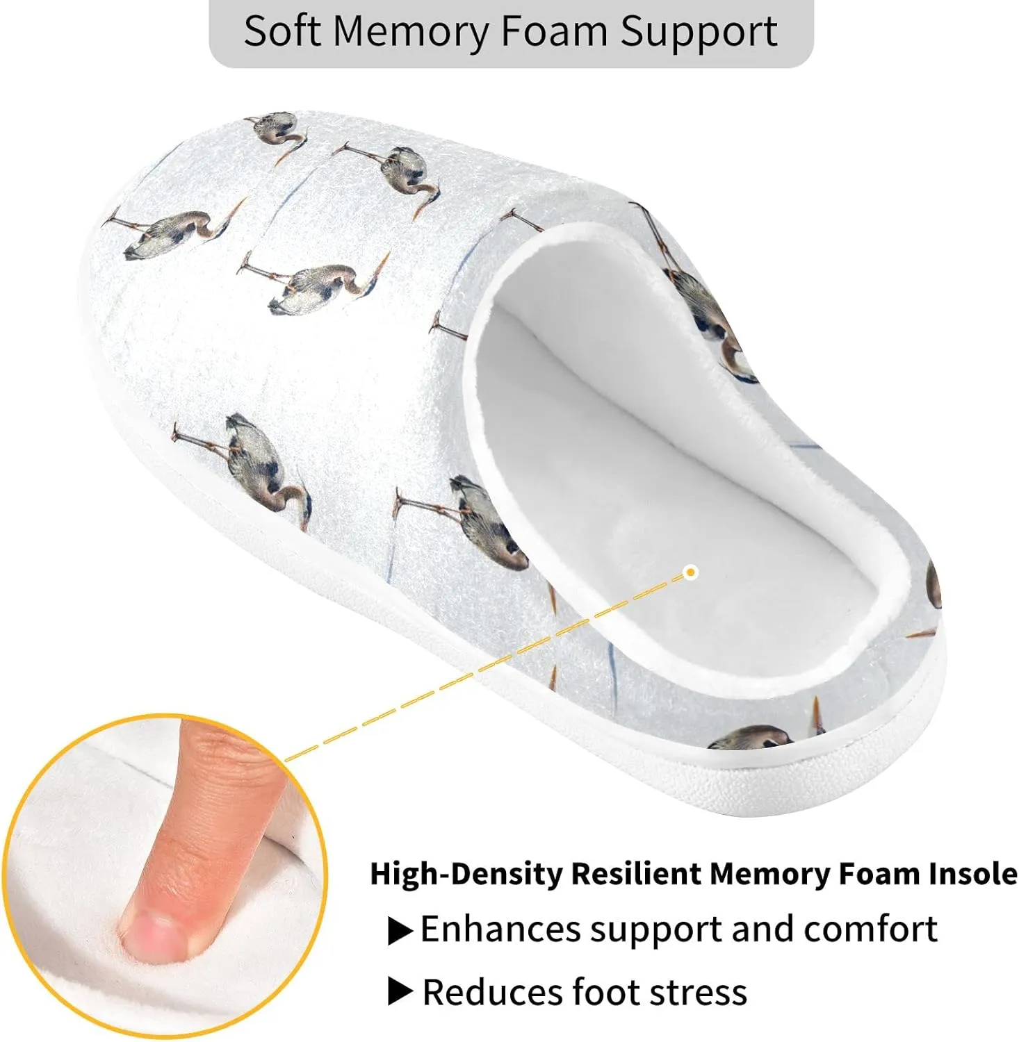 Oyihfvs Unisex Memory Foam Warm Slippers Comfort Soft Casual Shoes for Indoor Outdoor S-XXXL