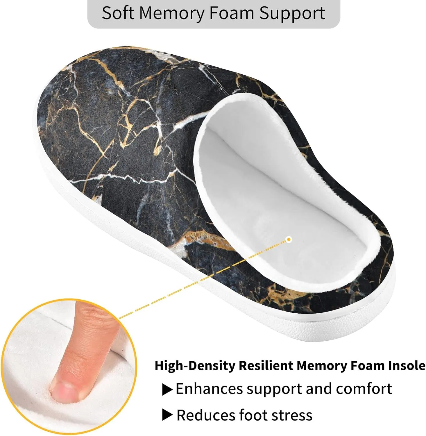 Oyihfvs Unisex Memory Foam Warm Slippers Comfort Soft Casual Shoes for Indoor Outdoor S-XXXL
