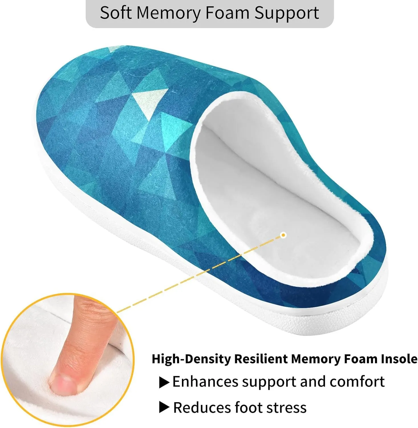 Oyihfvs Unisex Memory Foam Warm Slippers Comfort Soft Casual Shoes for Indoor Outdoor S-XXXL