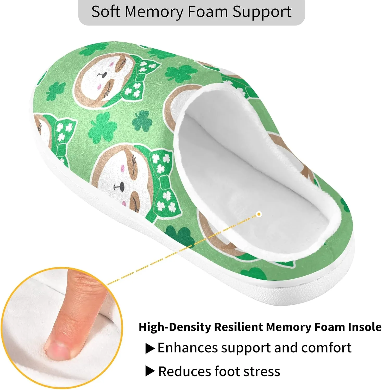 Oyihfvs Unisex Memory Foam Warm Slippers Comfort Soft Casual Shoes for Indoor Outdoor S-XXXL