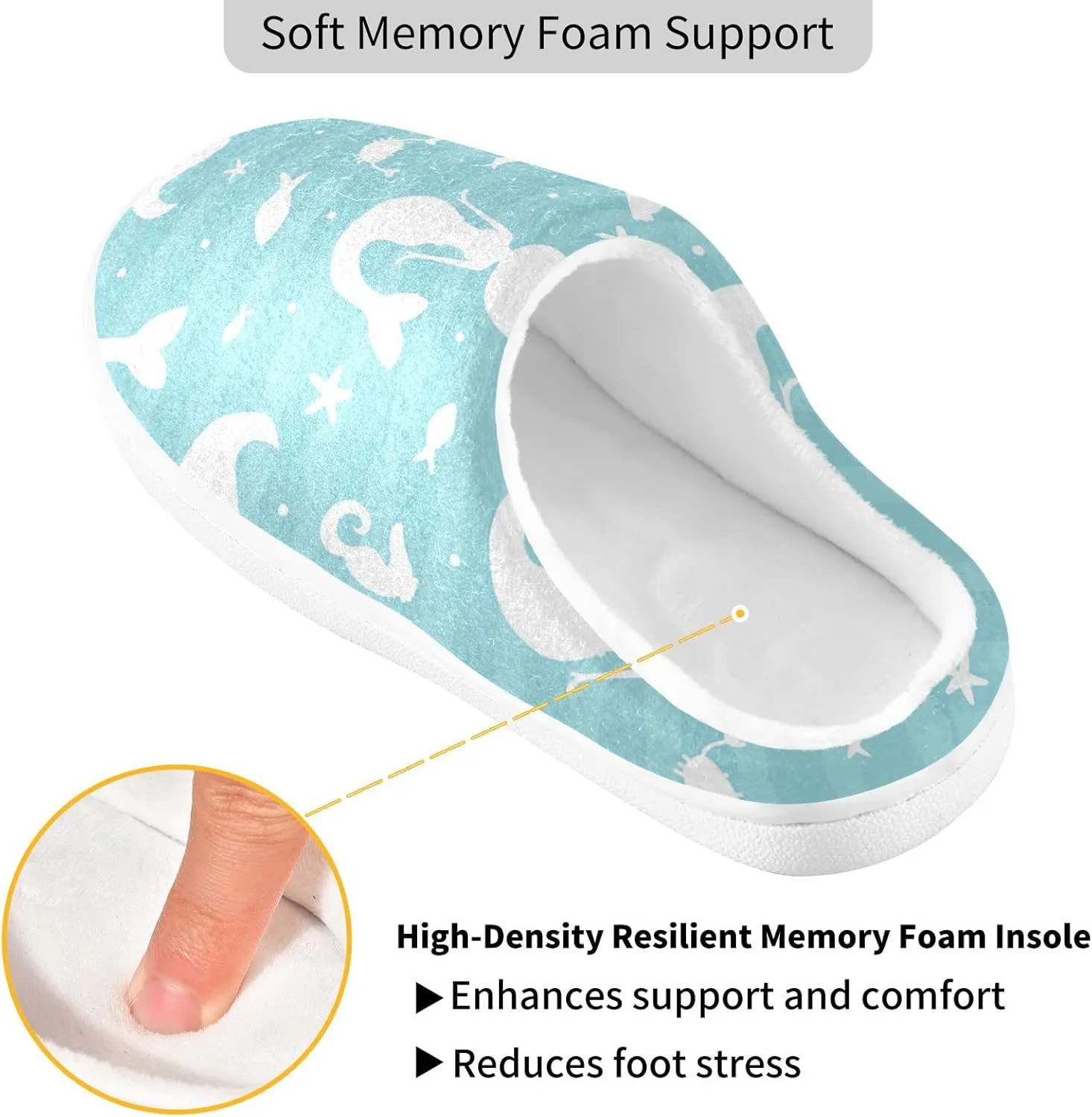 Oyihfvs Unisex Memory Foam Warm Slippers Comfort Soft Casual Shoes for Indoor Outdoor S-XXXL