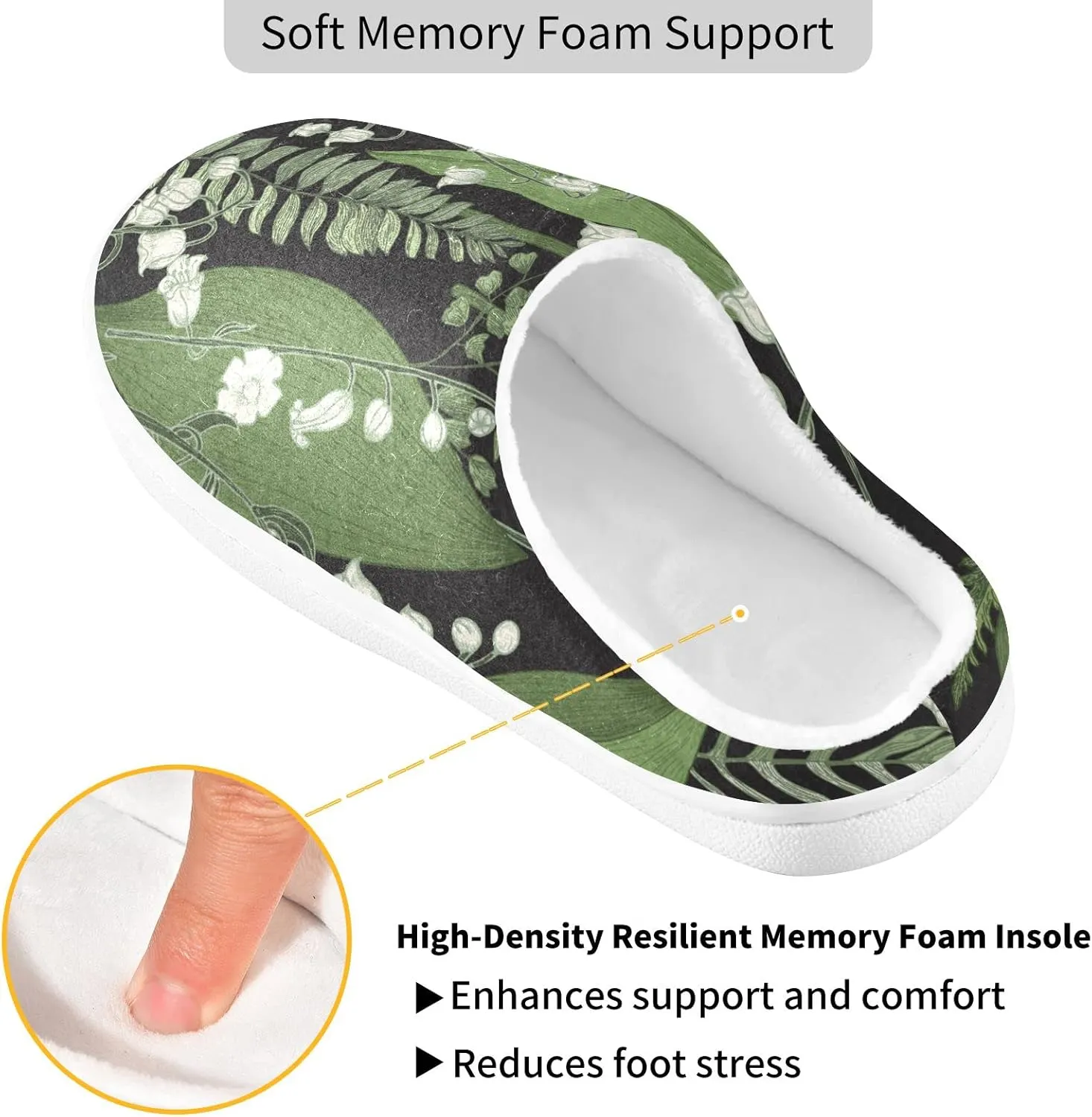 Oyihfvs Unisex Memory Foam Warm Slippers Comfort Soft Casual Shoes for Indoor Outdoor S-XXXL