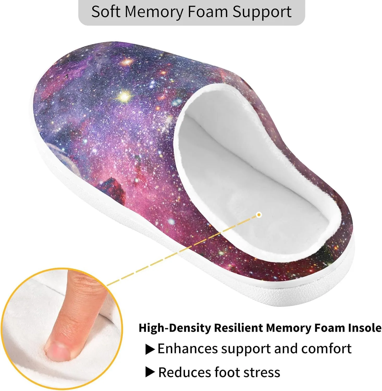 Oyihfvs Unisex Memory Foam Warm Slippers Comfort Soft Casual Shoes for Indoor Outdoor S-XXXL