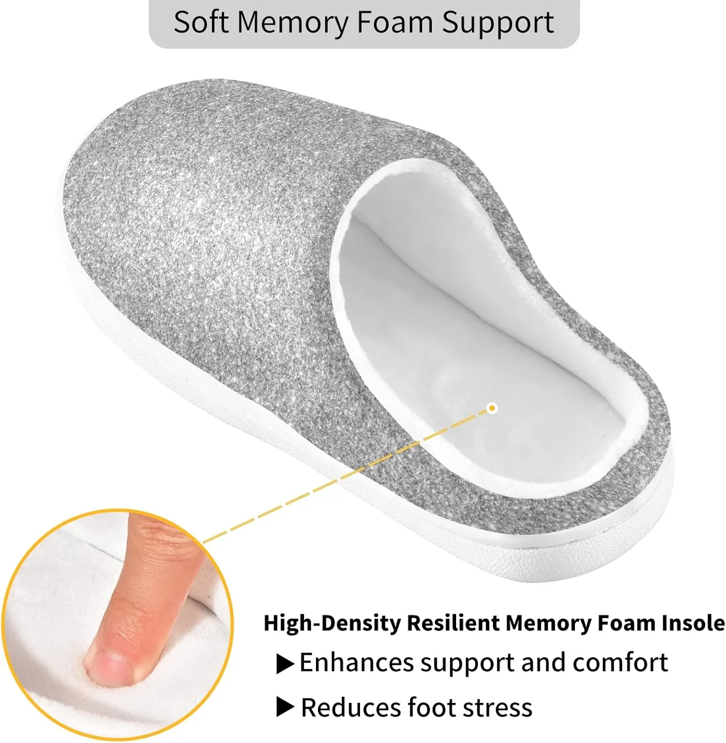 Oyihfvs Unisex Memory Foam Warm Slippers Comfort Soft Casual Shoes for Indoor Outdoor S-XXXL