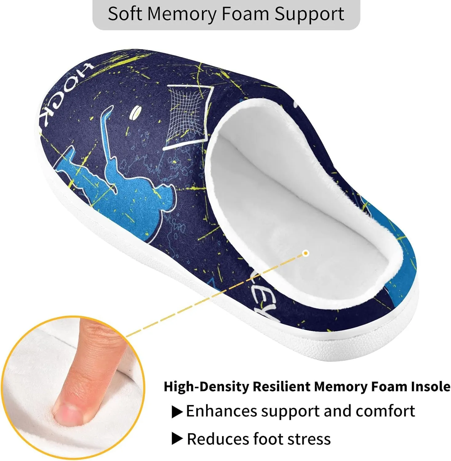 Oyihfvs Unisex Memory Foam Warm Slippers Comfort Soft Casual Shoes for Indoor Outdoor S-XXXL