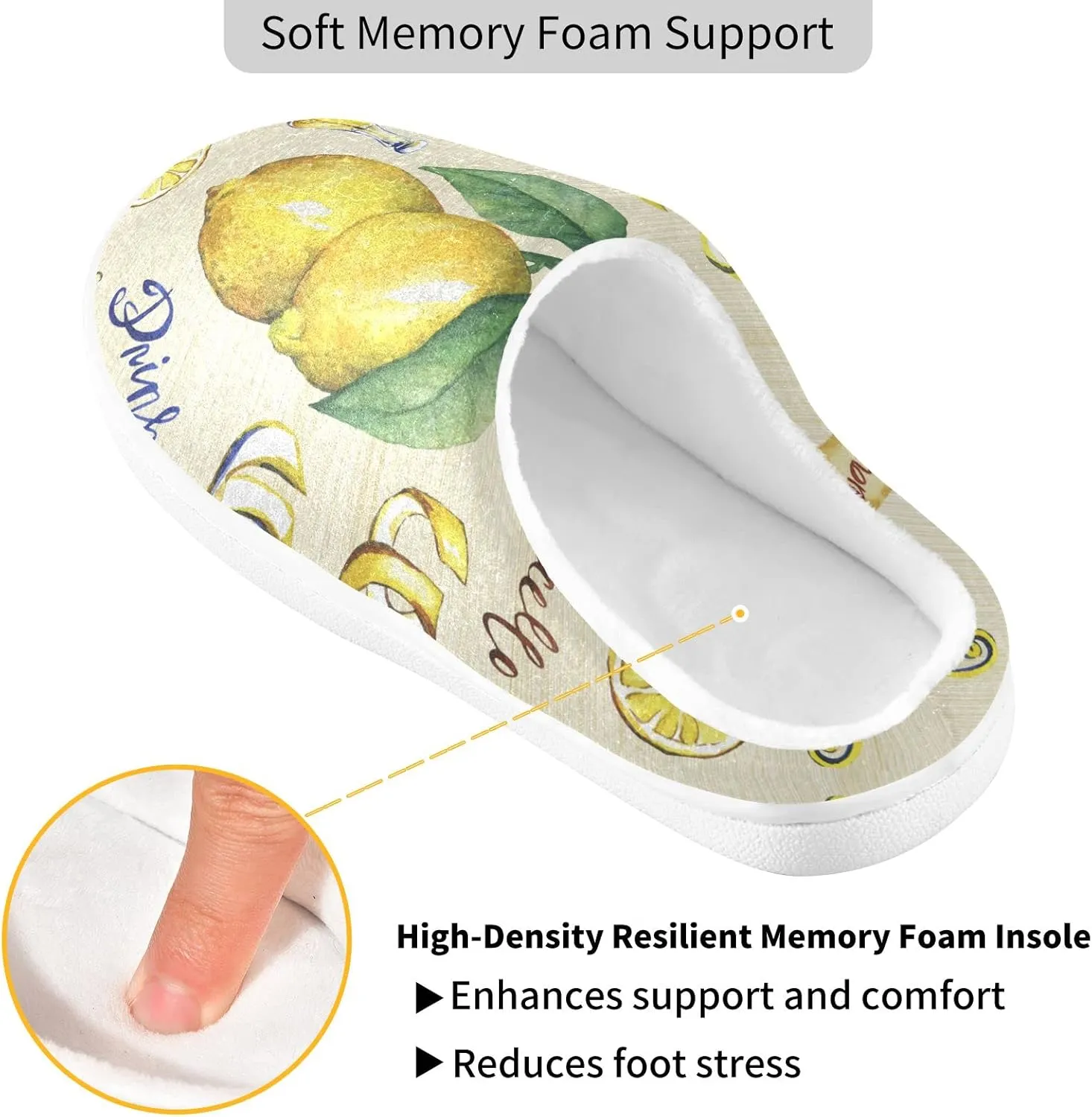 Oyihfvs Unisex Memory Foam Warm Slippers Comfort Soft Casual Shoes for Indoor Outdoor S-XXXL