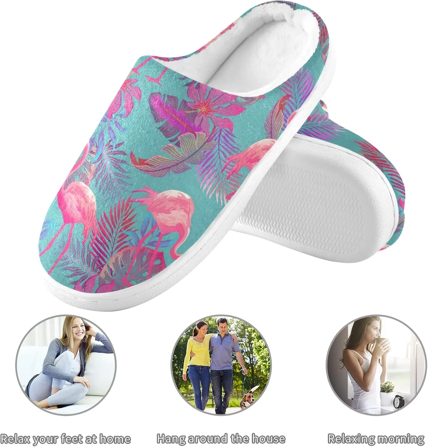 Oyihfvs Unisex Memory Foam Warm Slippers Comfort Soft Casual Shoes for Indoor Outdoor S-XXXL