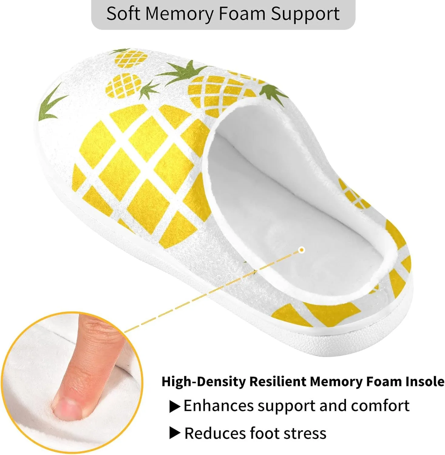 Oyihfvs Unisex Memory Foam Warm Slippers Comfort Soft Casual Shoes for Indoor Outdoor S-XXXL