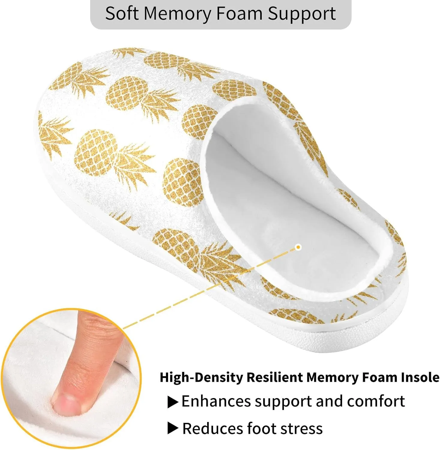 Oyihfvs Unisex Memory Foam Warm Slippers Comfort Soft Casual Shoes for Indoor Outdoor S-XXXL