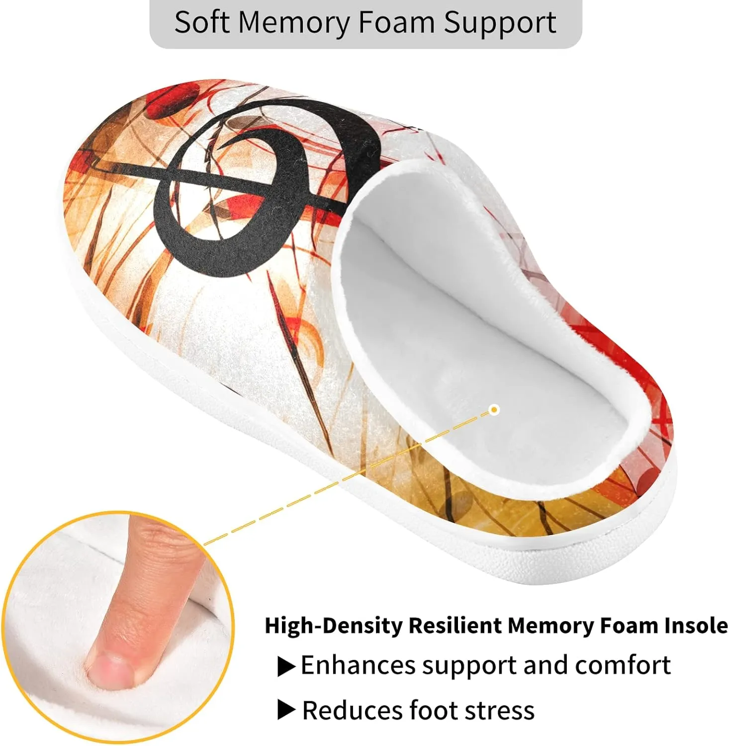 Oyihfvs Unisex Memory Foam Warm Slippers Comfort Soft Casual Shoes for Indoor Outdoor S-XXXL