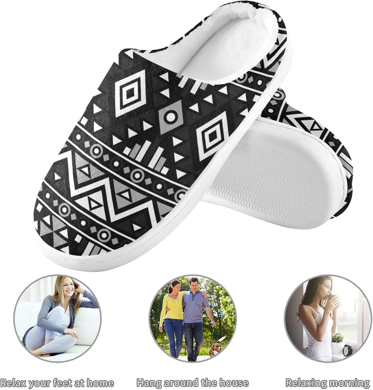 Oyihfvs Unisex Memory Foam Warm Slippers Comfort Soft Casual Shoes for Indoor Outdoor S-XXXL