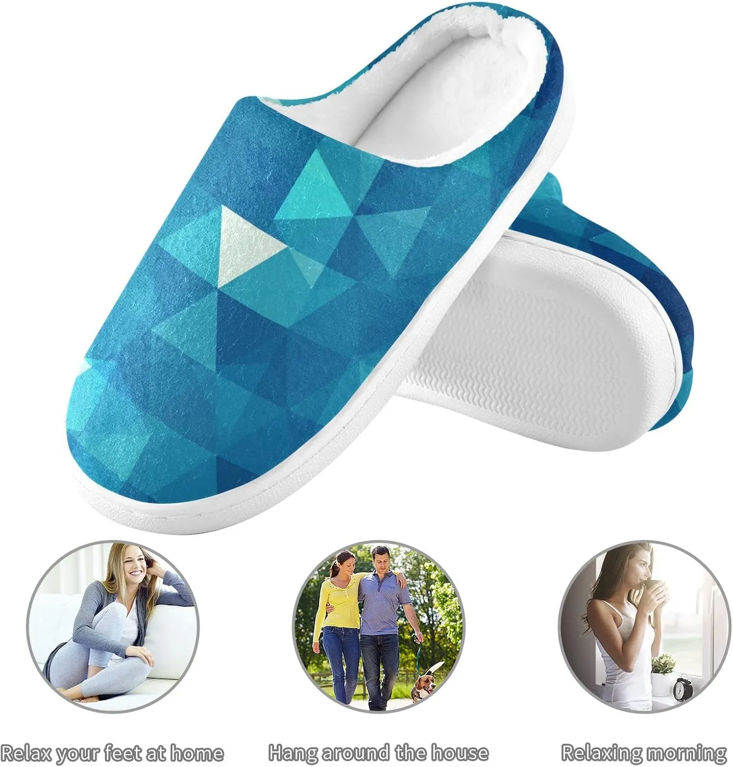 Oyihfvs Unisex Memory Foam Warm Slippers Comfort Soft Casual Shoes for Indoor Outdoor S-XXXL