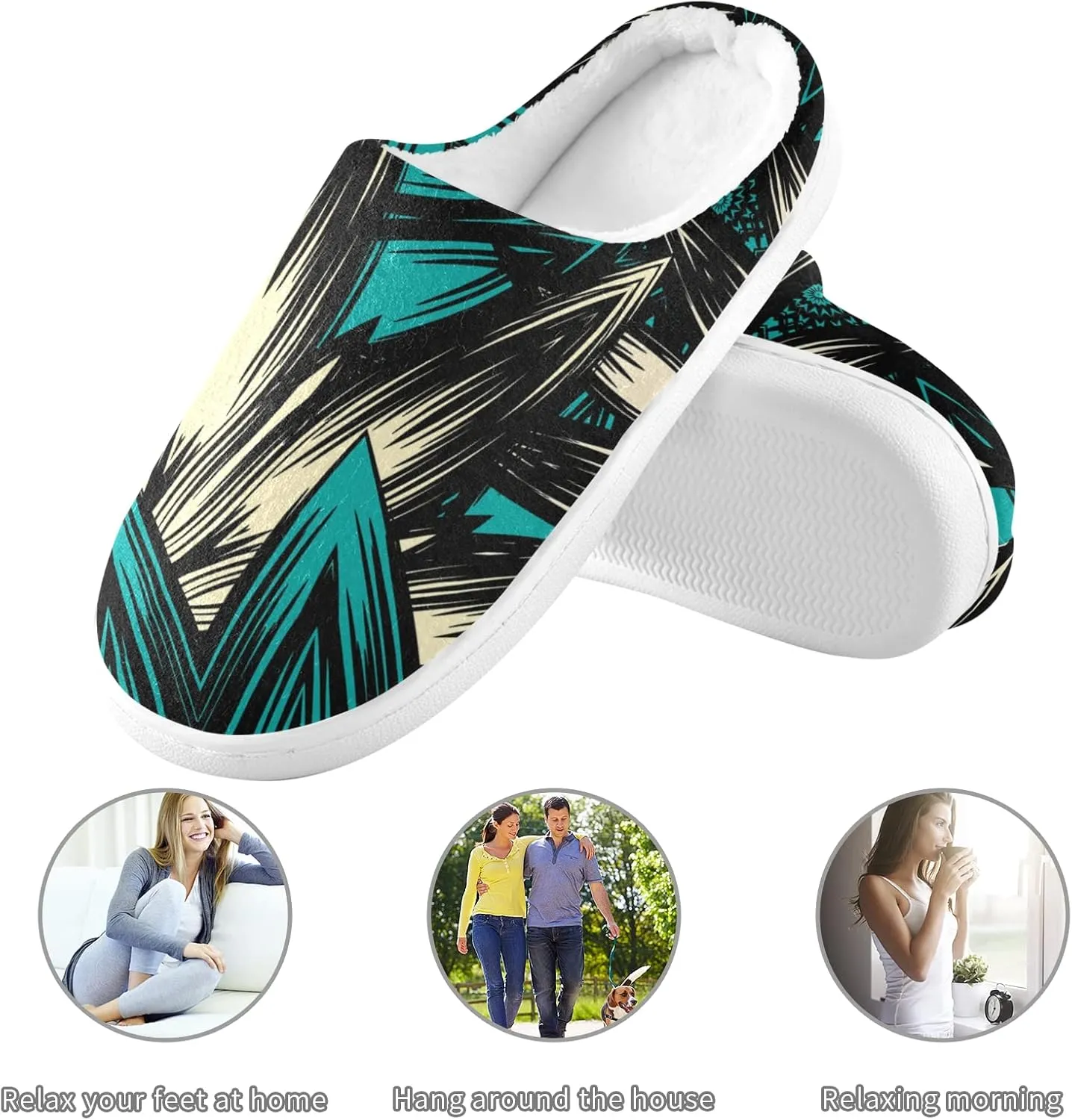 Oyihfvs Unisex Memory Foam Warm Slippers Comfort Soft Casual Shoes for Indoor Outdoor S-XXXL