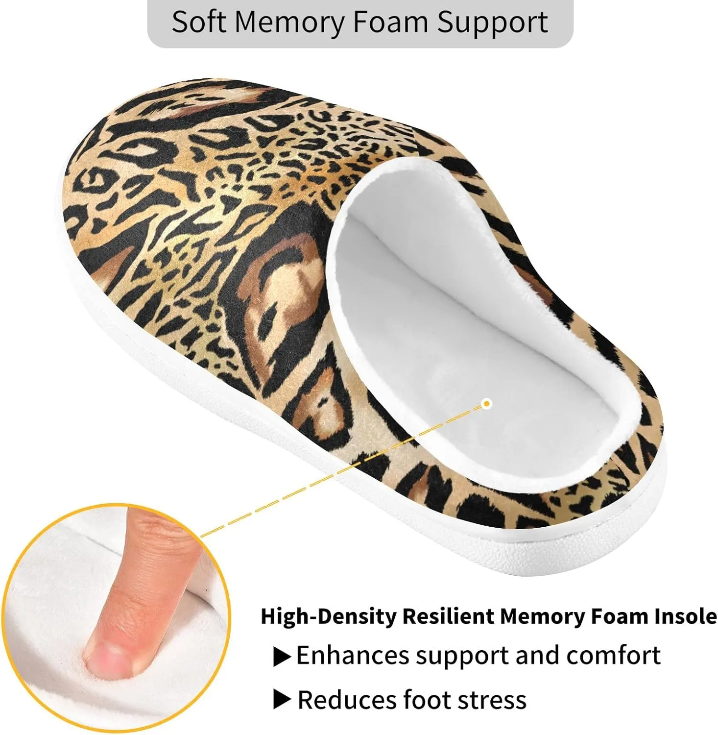 Oyihfvs Unisex Memory Foam Warm Slippers Comfort Soft Casual Shoes for Indoor Outdoor S-XXXL