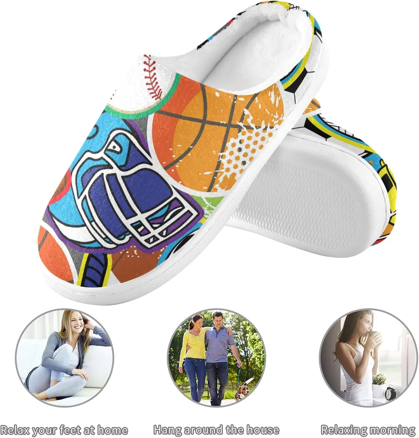 Oyihfvs Unisex Memory Foam Warm Slippers Comfort Soft Casual Shoes for Indoor Outdoor S-XXXL