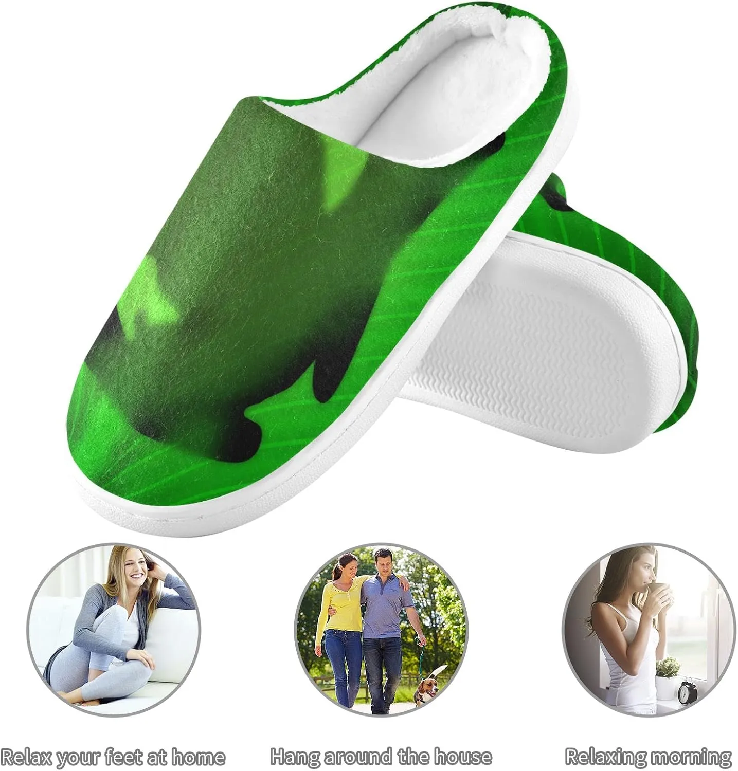 Oyihfvs Unisex Memory Foam Warm Slippers Comfort Soft Casual Shoes for Indoor Outdoor S-XXXL