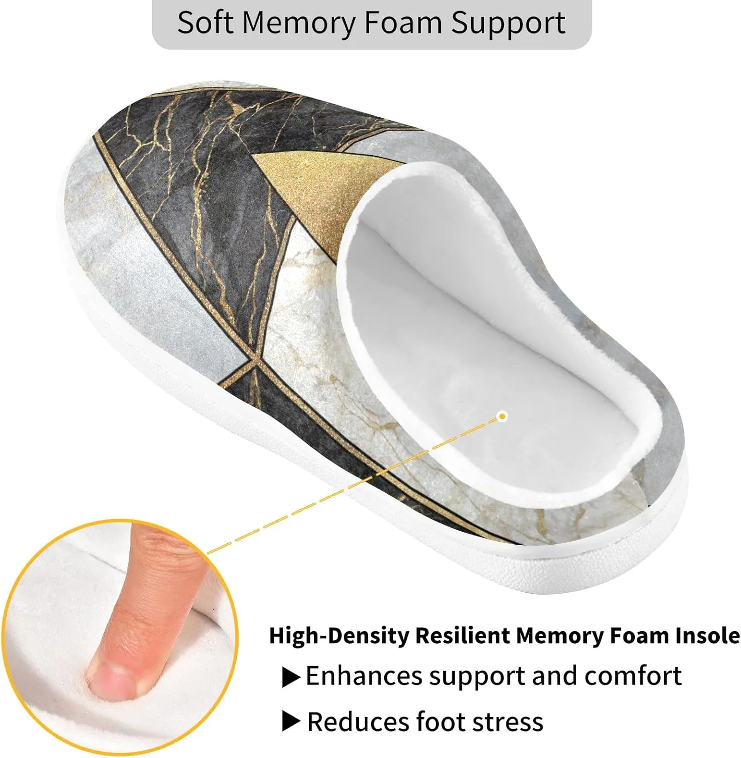Oyihfvs Unisex Memory Foam Warm Slippers Comfort Soft Casual Shoes for Indoor Outdoor S-XXXL