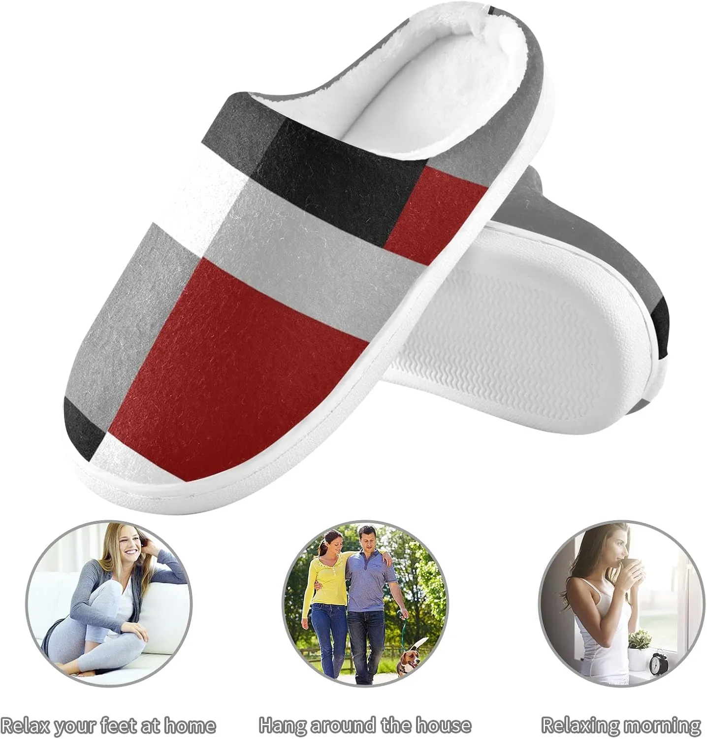 Oyihfvs Unisex Memory Foam Warm Slippers Comfort Soft Casual Shoes for Indoor Outdoor S-XXXL