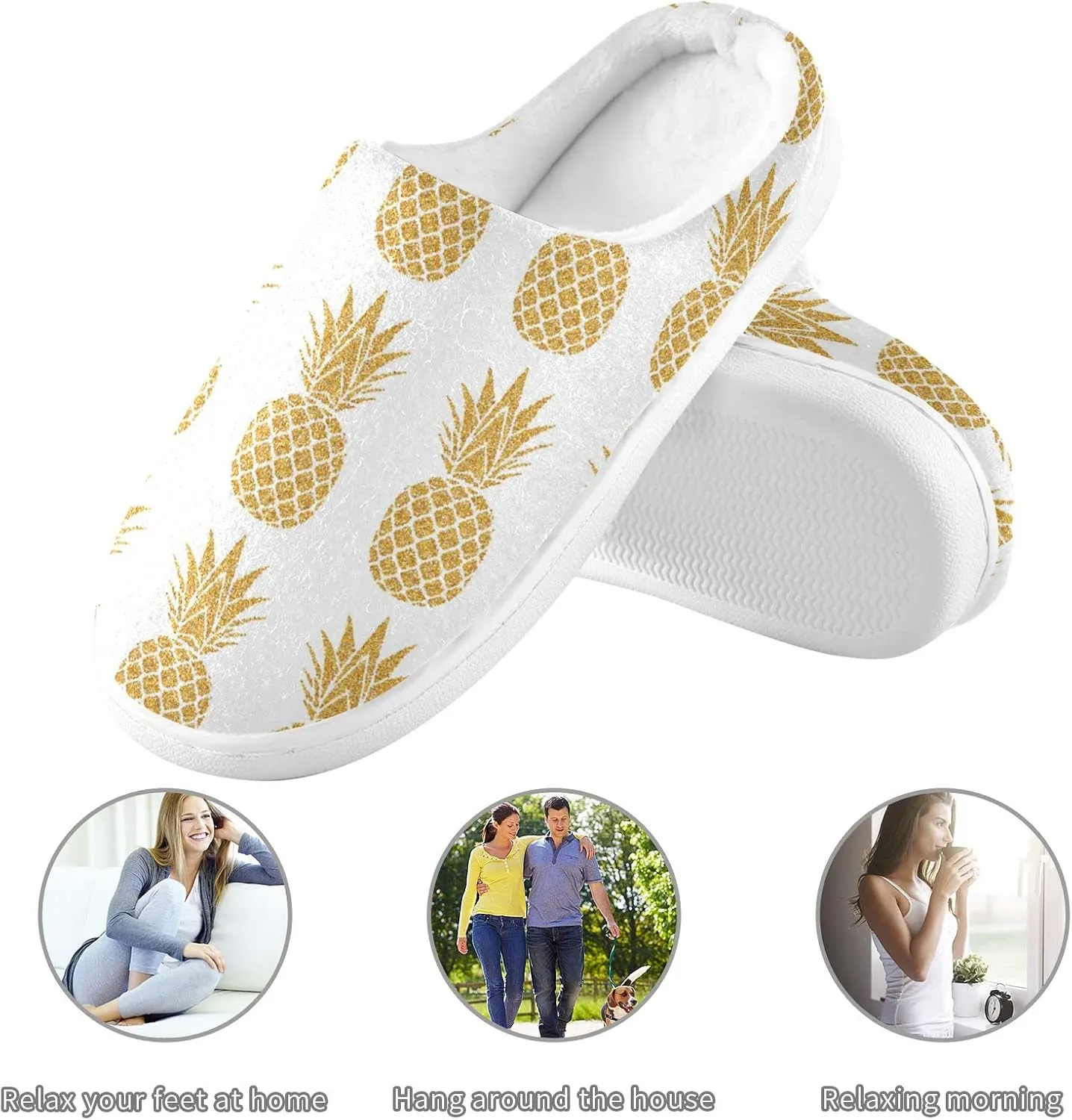 Oyihfvs Unisex Memory Foam Warm Slippers Comfort Soft Casual Shoes for Indoor Outdoor S-XXXL