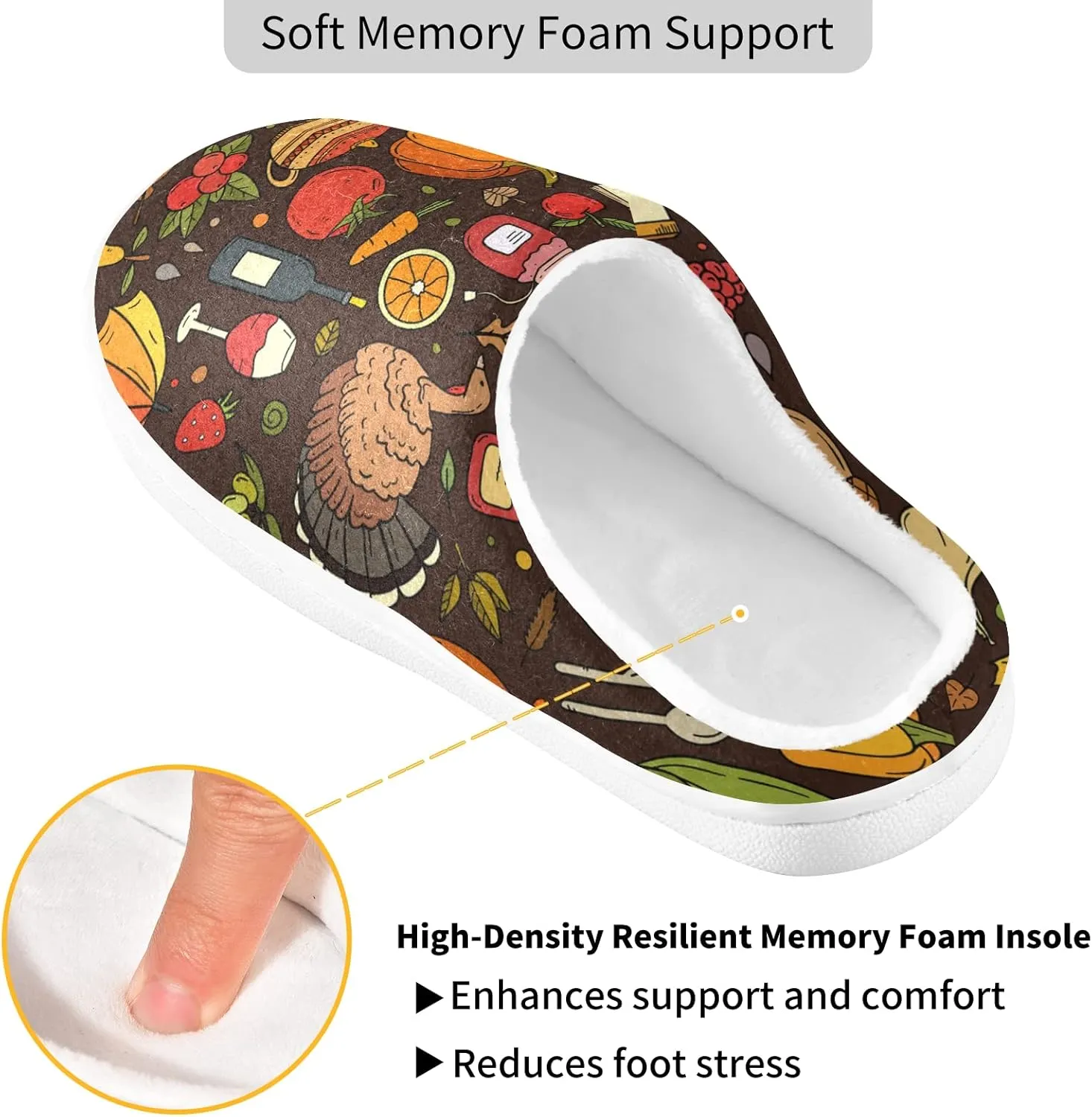 Oyihfvs Unisex Memory Foam Warm Slippers Comfort Soft Casual Shoes for Indoor Outdoor S-XXXL