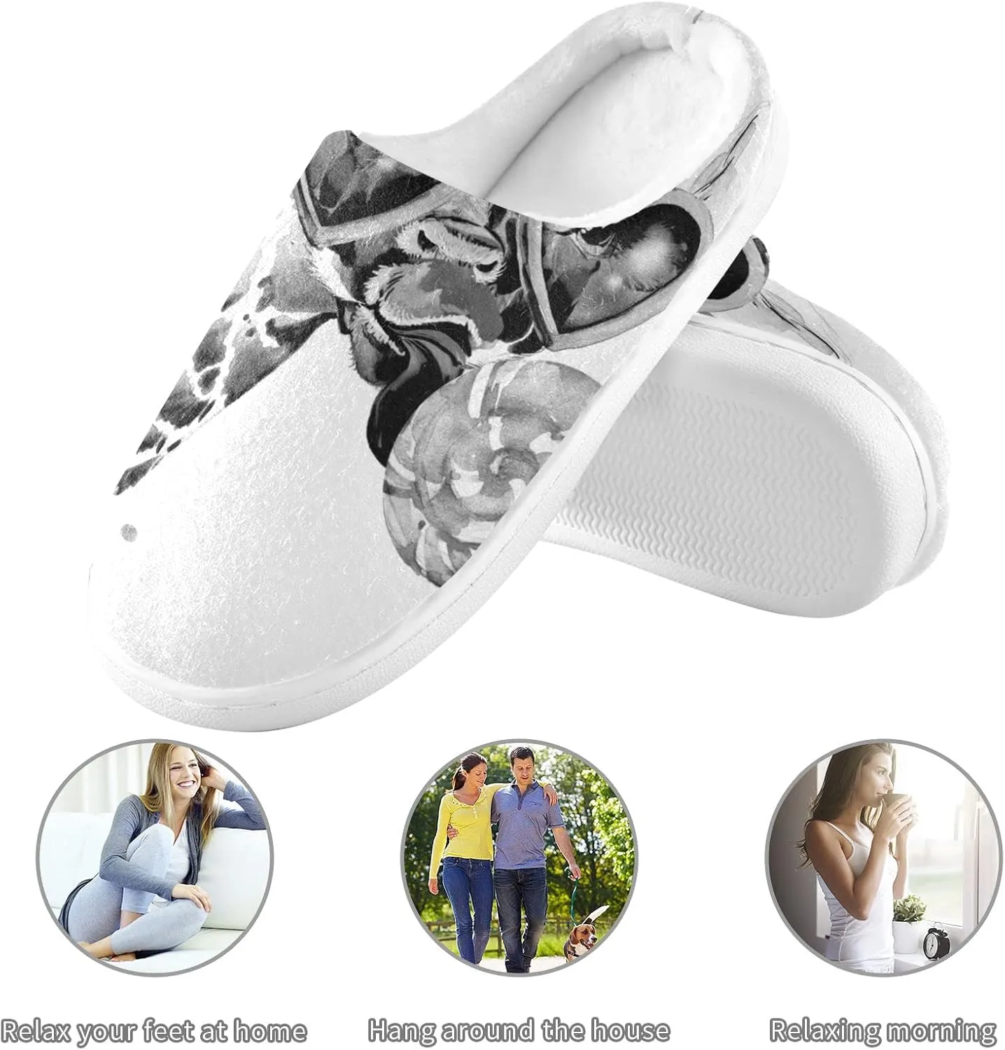 Oyihfvs Unisex Memory Foam Warm Slippers Comfort Soft Casual Shoes for Indoor Outdoor S-XXXL