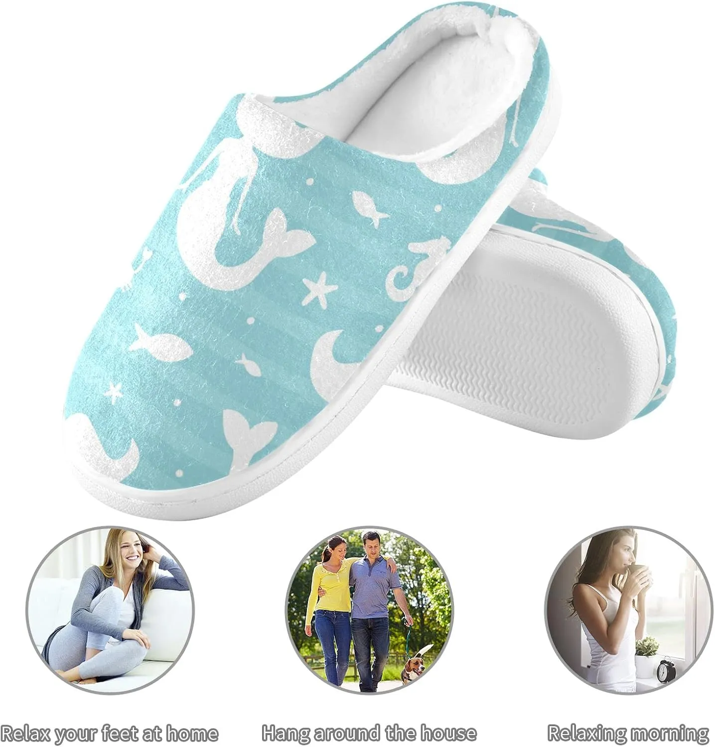 Oyihfvs Unisex Memory Foam Warm Slippers Comfort Soft Casual Shoes for Indoor Outdoor S-XXXL