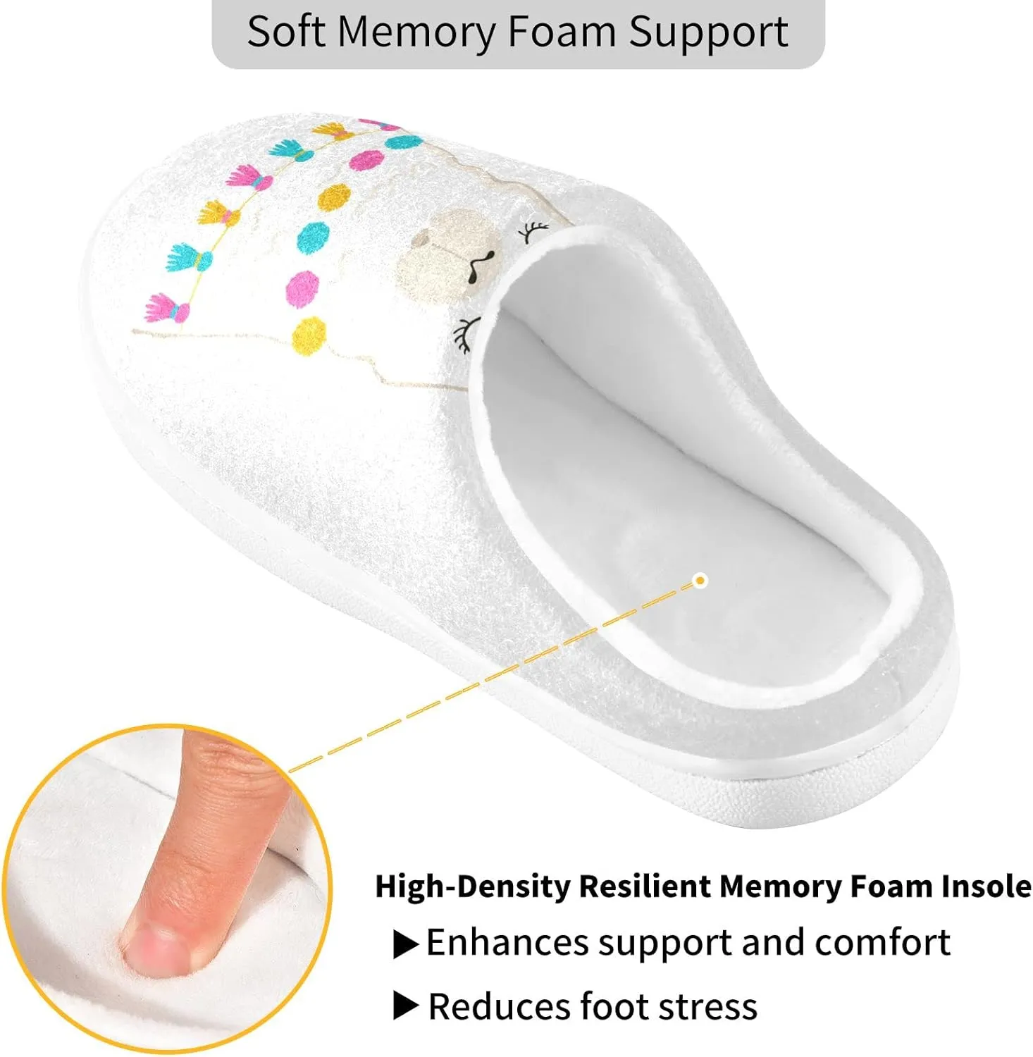 Oyihfvs Unisex Memory Foam Warm Slippers Comfort Soft Casual Shoes for Indoor Outdoor S-XXXL