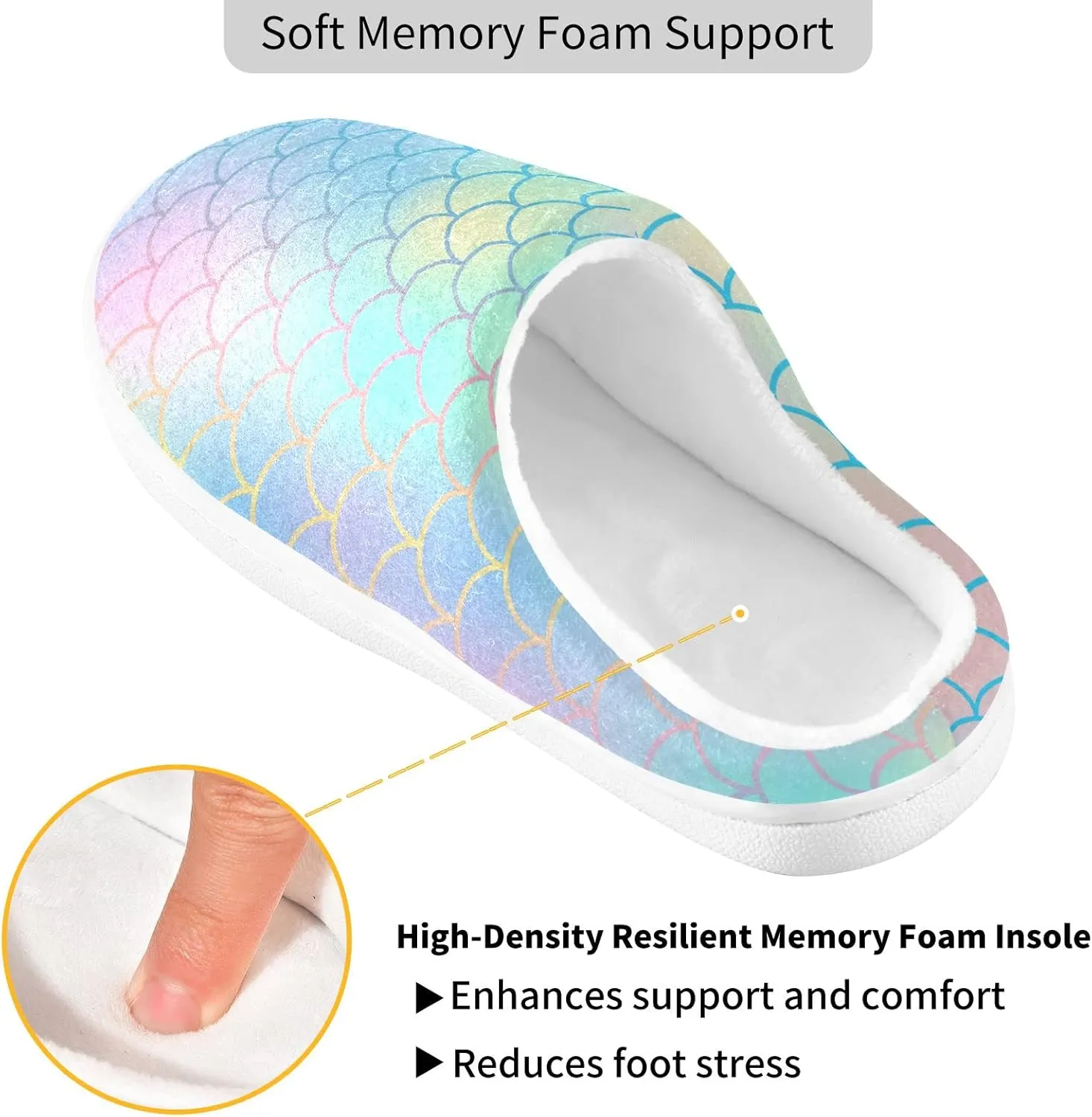 Oyihfvs Unisex Memory Foam Warm Slippers Comfort Soft Casual Shoes for Indoor Outdoor S-XXXL