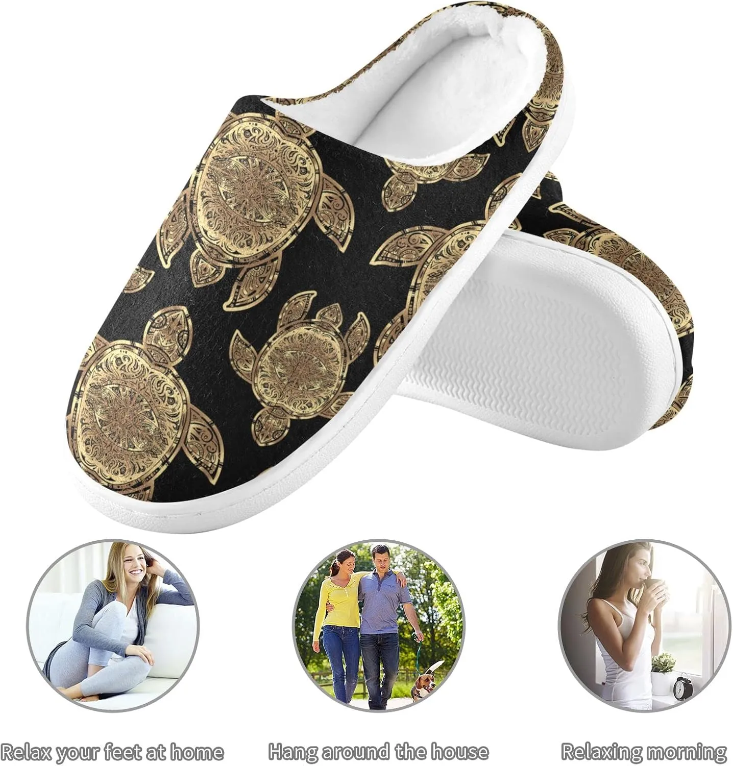 Oyihfvs Unisex Memory Foam Warm Slippers Comfort Soft Casual Shoes for Indoor Outdoor S-XXXL