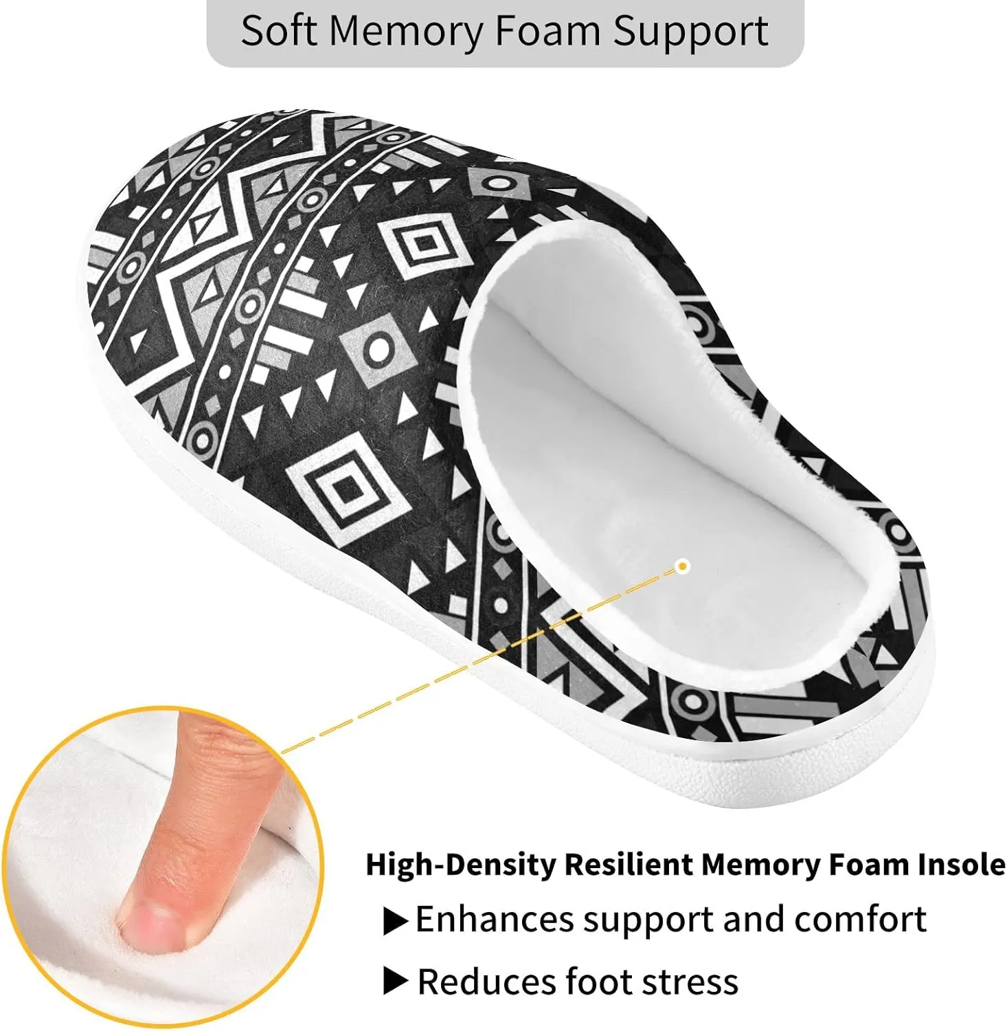 Oyihfvs Unisex Memory Foam Warm Slippers Comfort Soft Casual Shoes for Indoor Outdoor S-XXXL