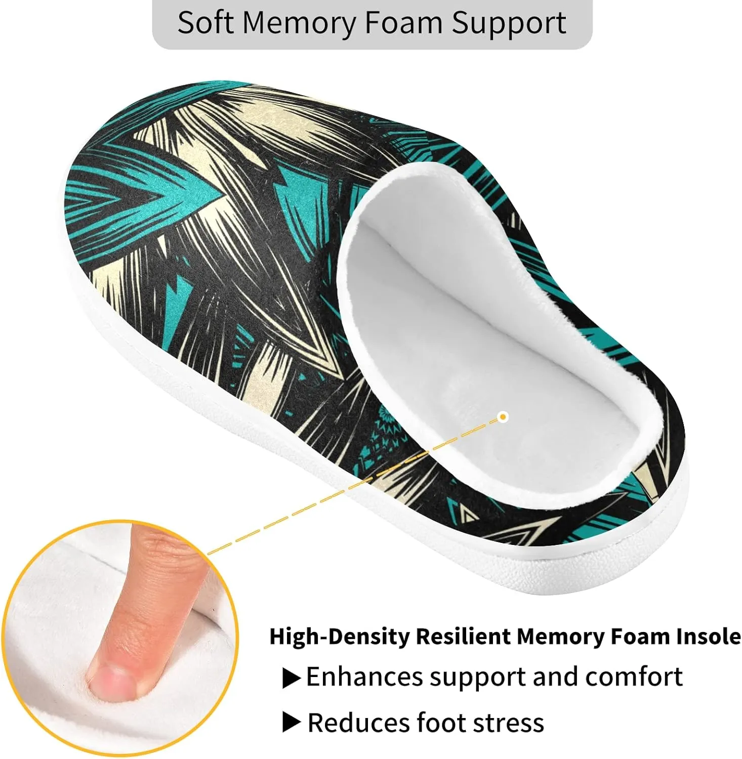 Oyihfvs Unisex Memory Foam Warm Slippers Comfort Soft Casual Shoes for Indoor Outdoor S-XXXL