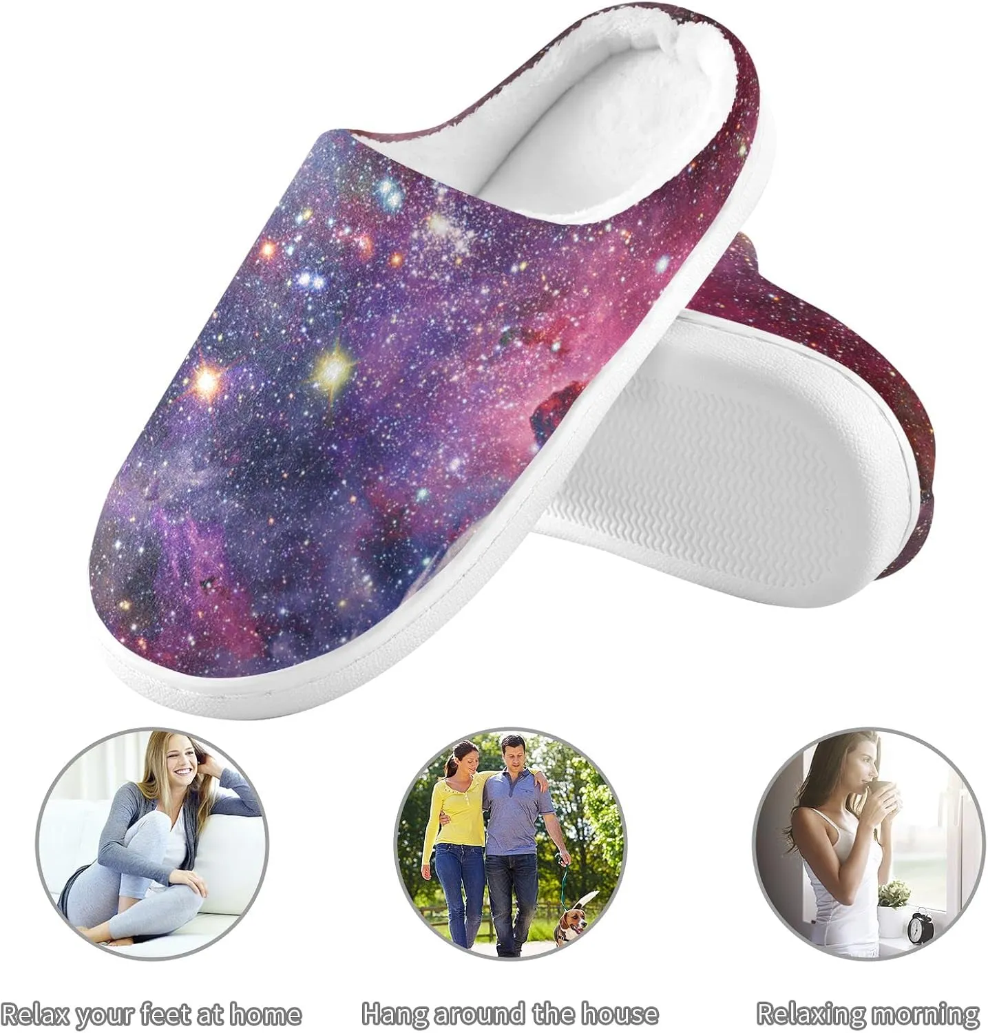 Oyihfvs Unisex Memory Foam Warm Slippers Comfort Soft Casual Shoes for Indoor Outdoor S-XXXL