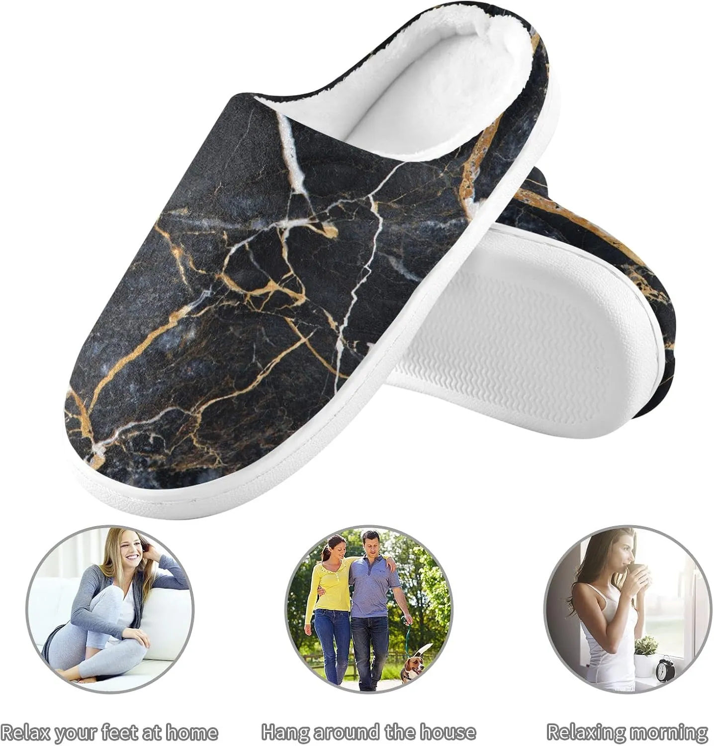 Oyihfvs Unisex Memory Foam Warm Slippers Comfort Soft Casual Shoes for Indoor Outdoor S-XXXL