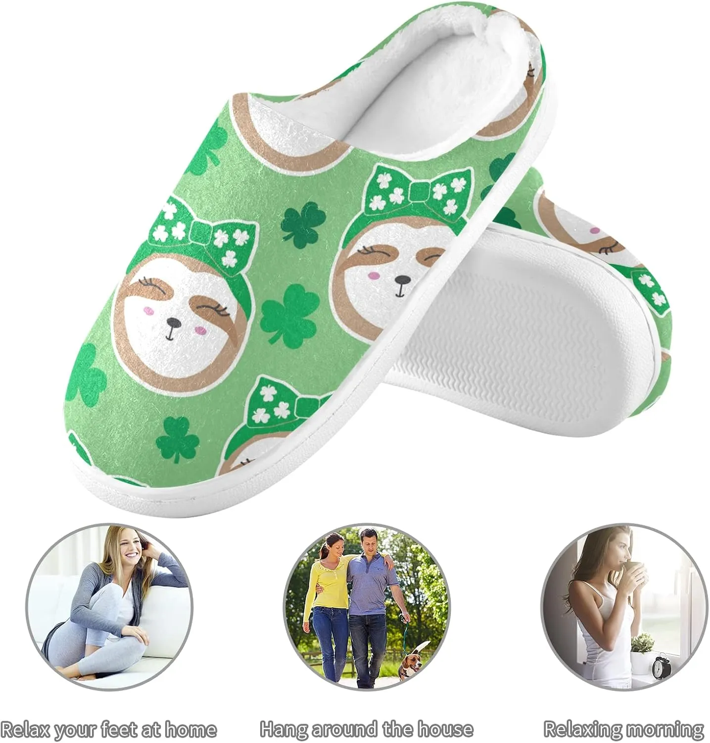 Oyihfvs Unisex Memory Foam Warm Slippers Comfort Soft Casual Shoes for Indoor Outdoor S-XXXL