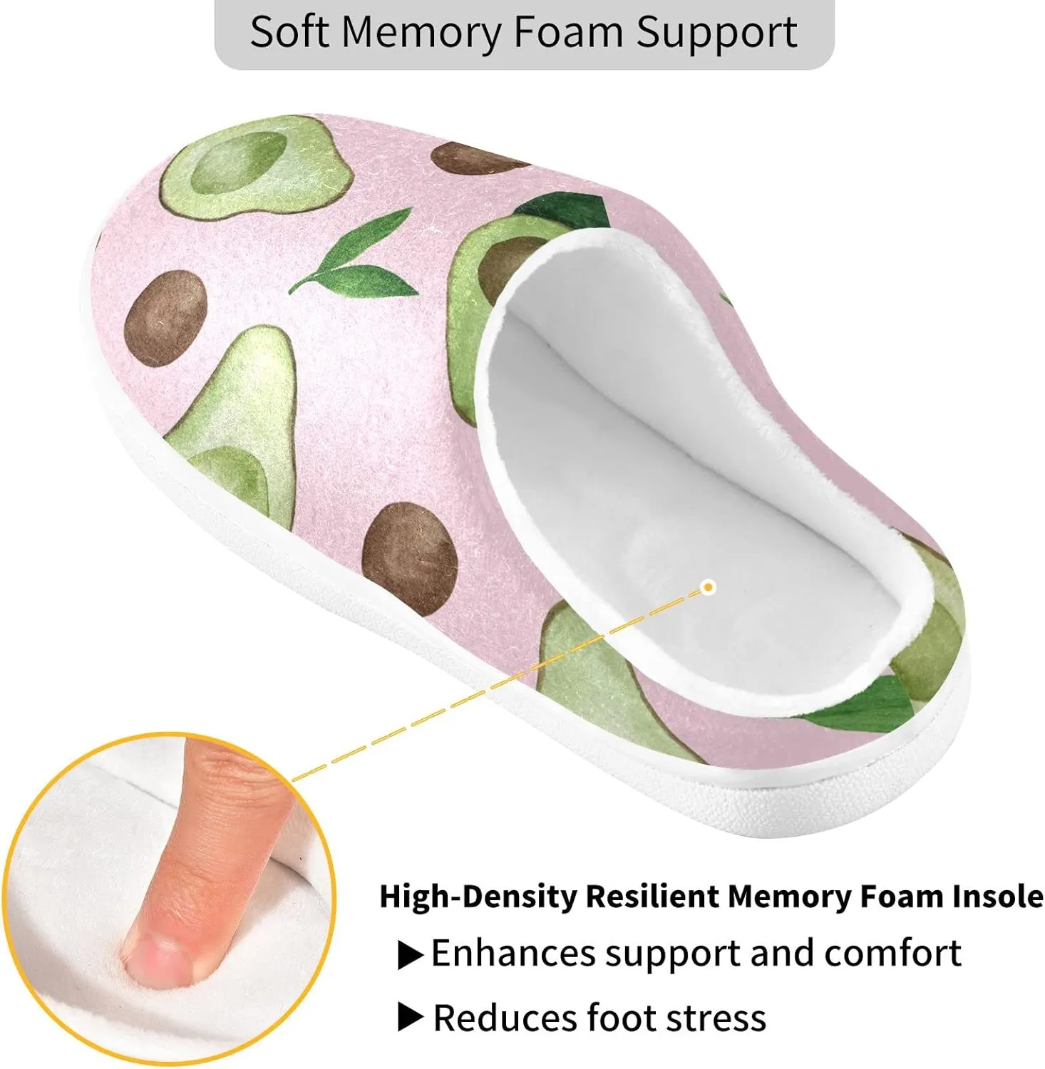 Oyihfvs Unisex Memory Foam Warm Slippers Comfort Soft Casual Shoes for Indoor Outdoor S-XXXL