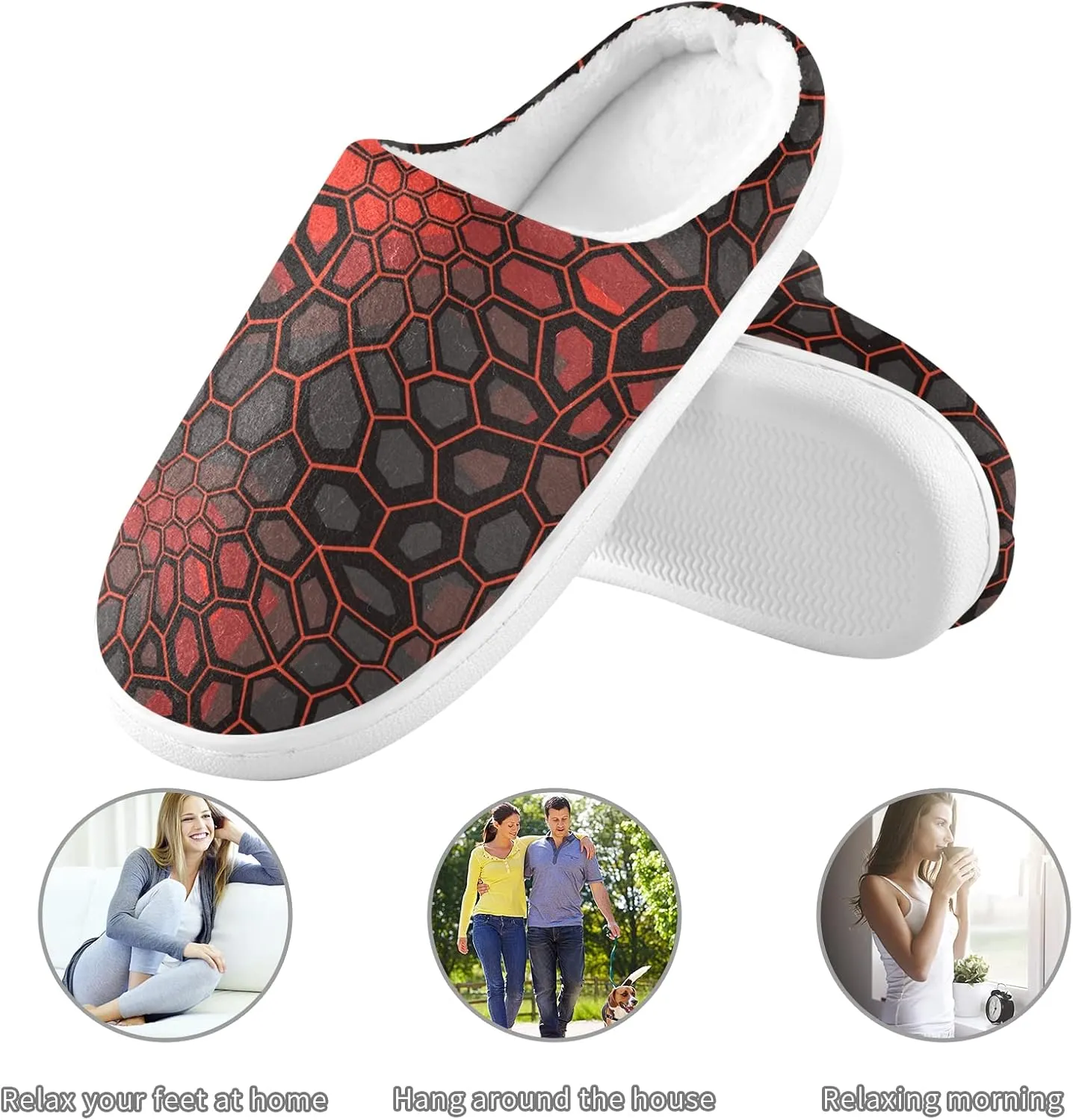Oyihfvs Unisex Memory Foam Warm Slippers Comfort Soft Casual Shoes for Indoor Outdoor S-XXXL
