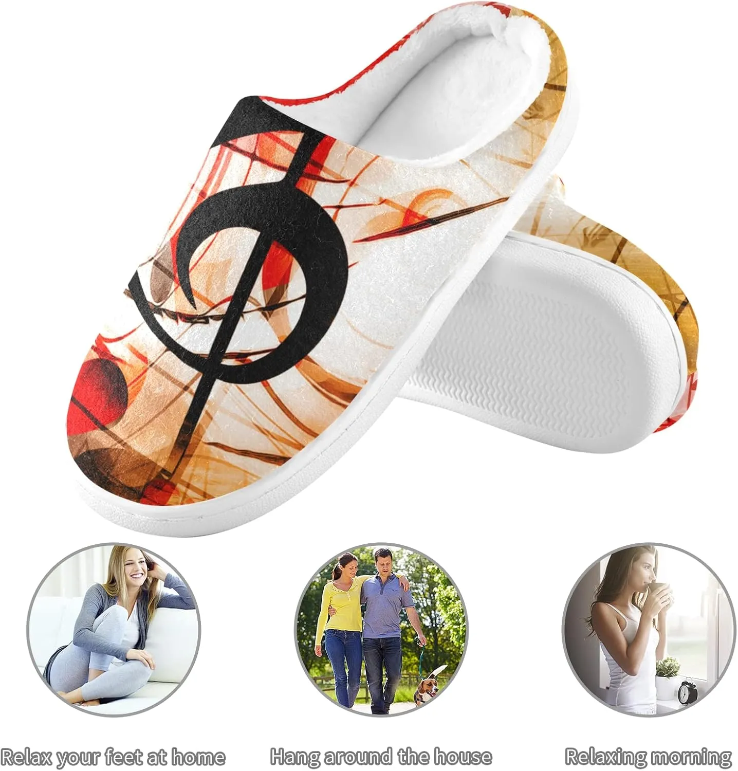 Oyihfvs Unisex Memory Foam Warm Slippers Comfort Soft Casual Shoes for Indoor Outdoor S-XXXL
