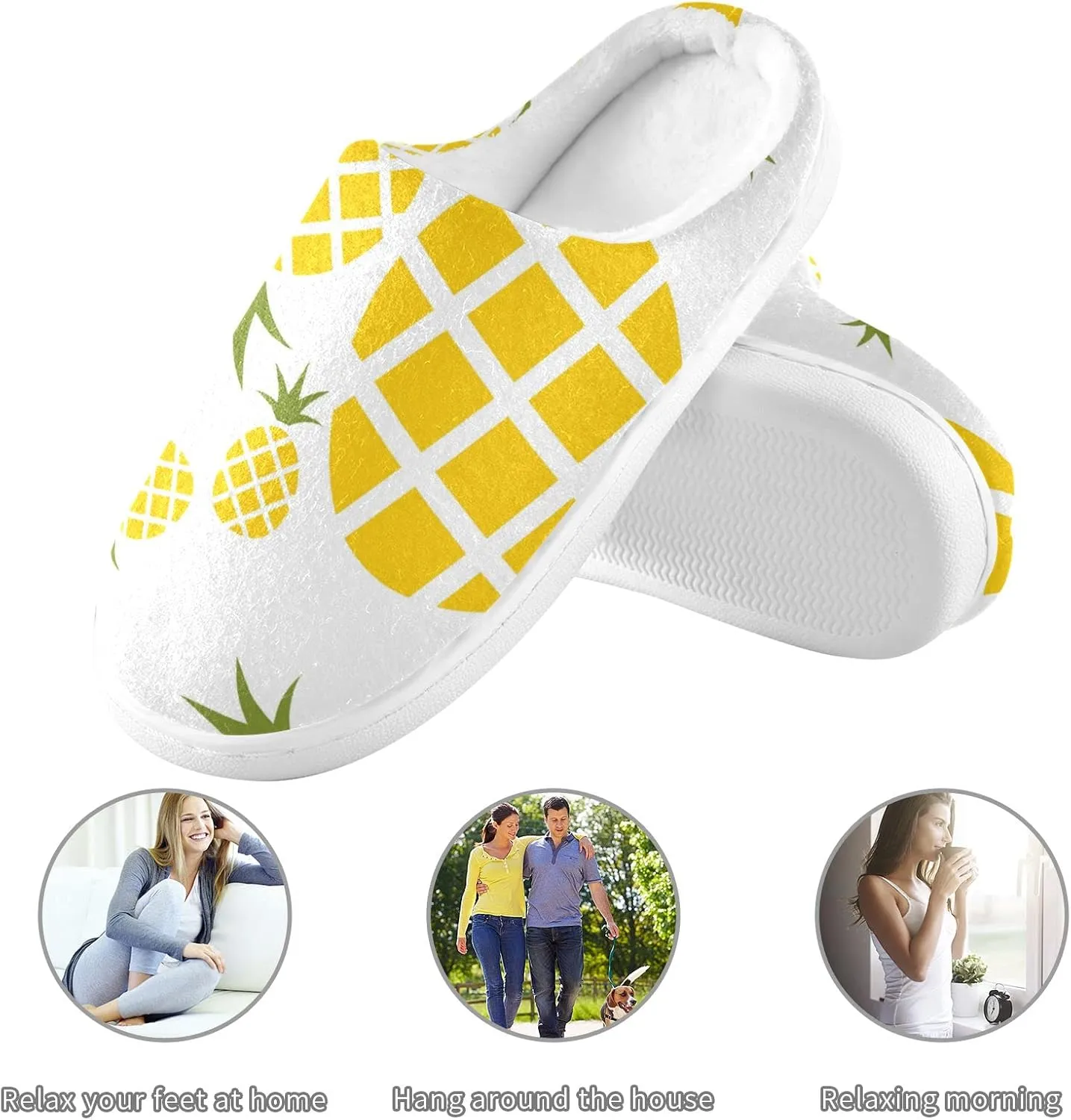 Oyihfvs Unisex Memory Foam Warm Slippers Comfort Soft Casual Shoes for Indoor Outdoor S-XXXL