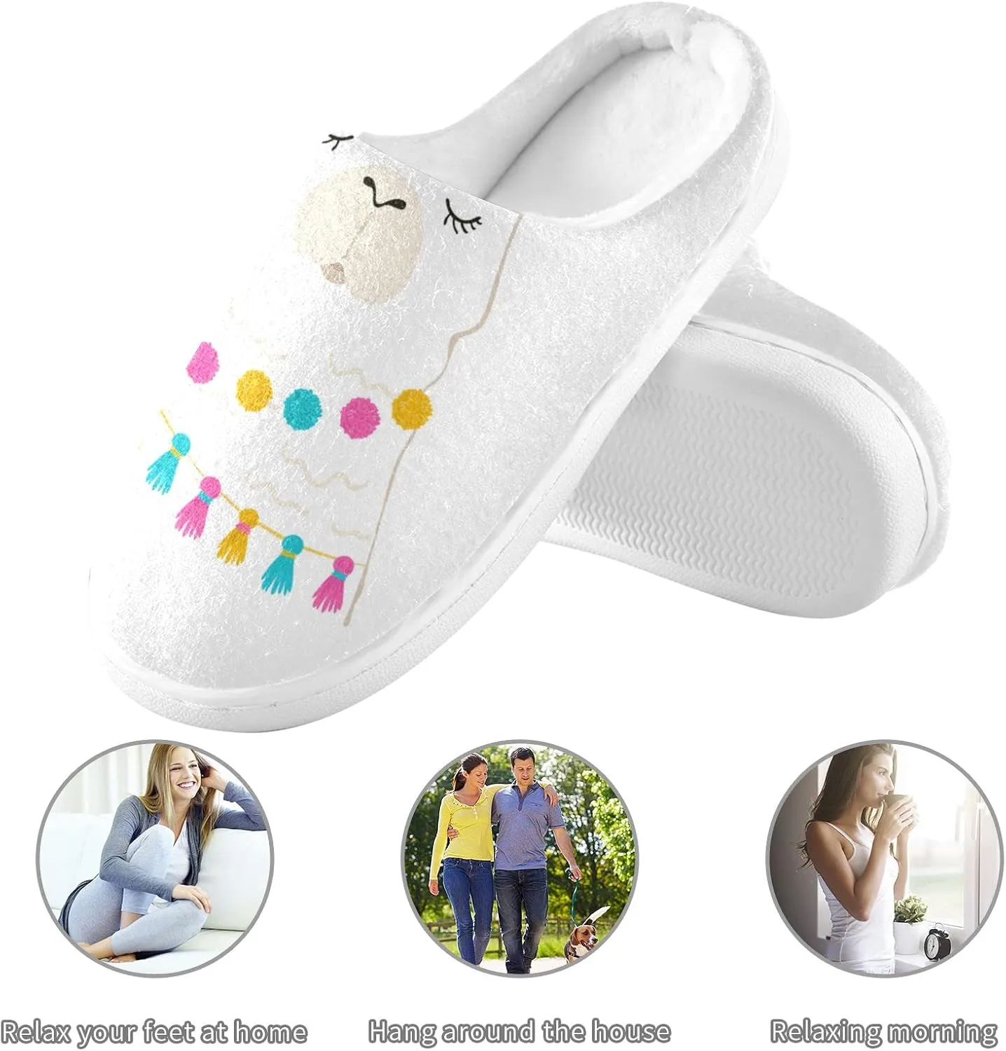 Oyihfvs Unisex Memory Foam Warm Slippers Comfort Soft Casual Shoes for Indoor Outdoor S-XXXL