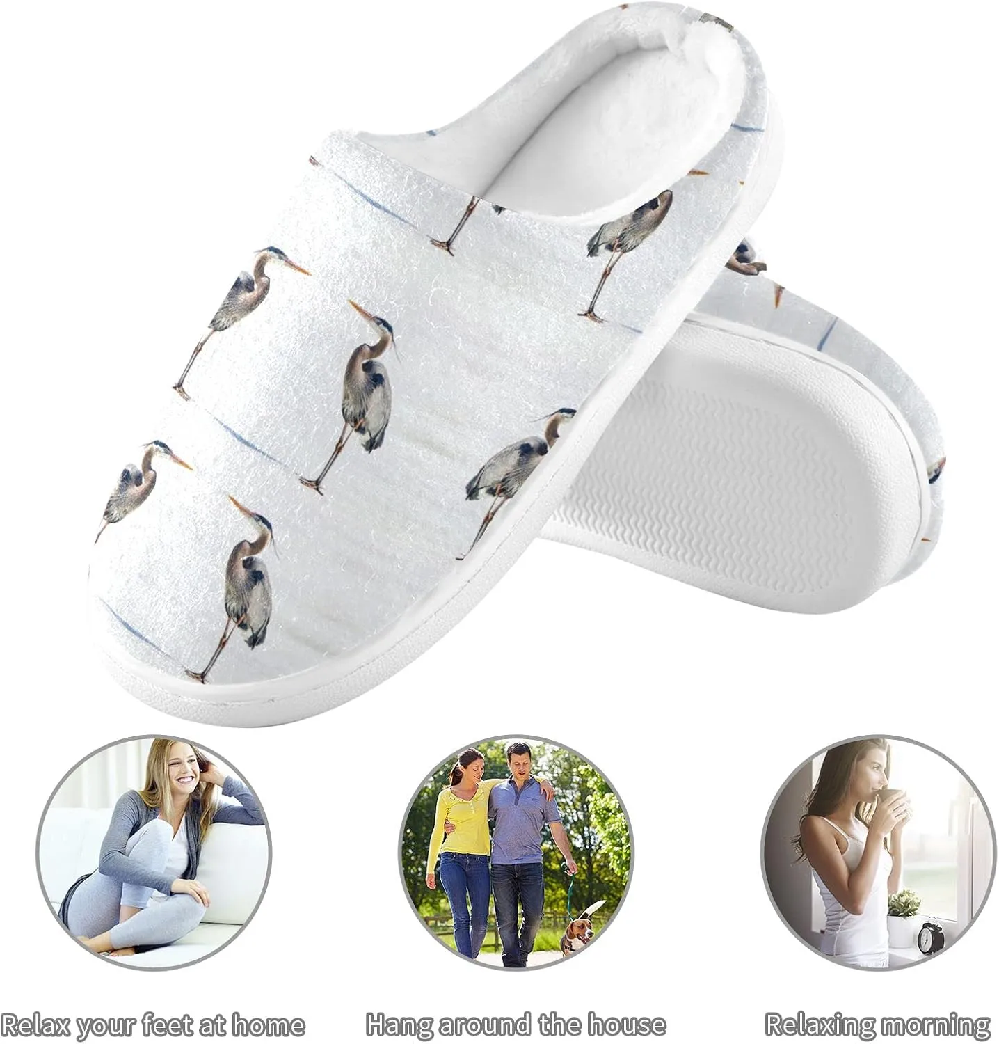 Oyihfvs Unisex Memory Foam Warm Slippers Comfort Soft Casual Shoes for Indoor Outdoor S-XXXL