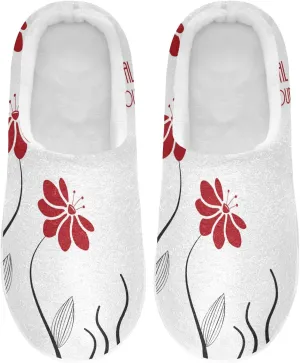 Oyihfvs Unisex Memory Foam Warm Slippers Comfort Soft Casual Shoes for Indoor Outdoor S-XXXL