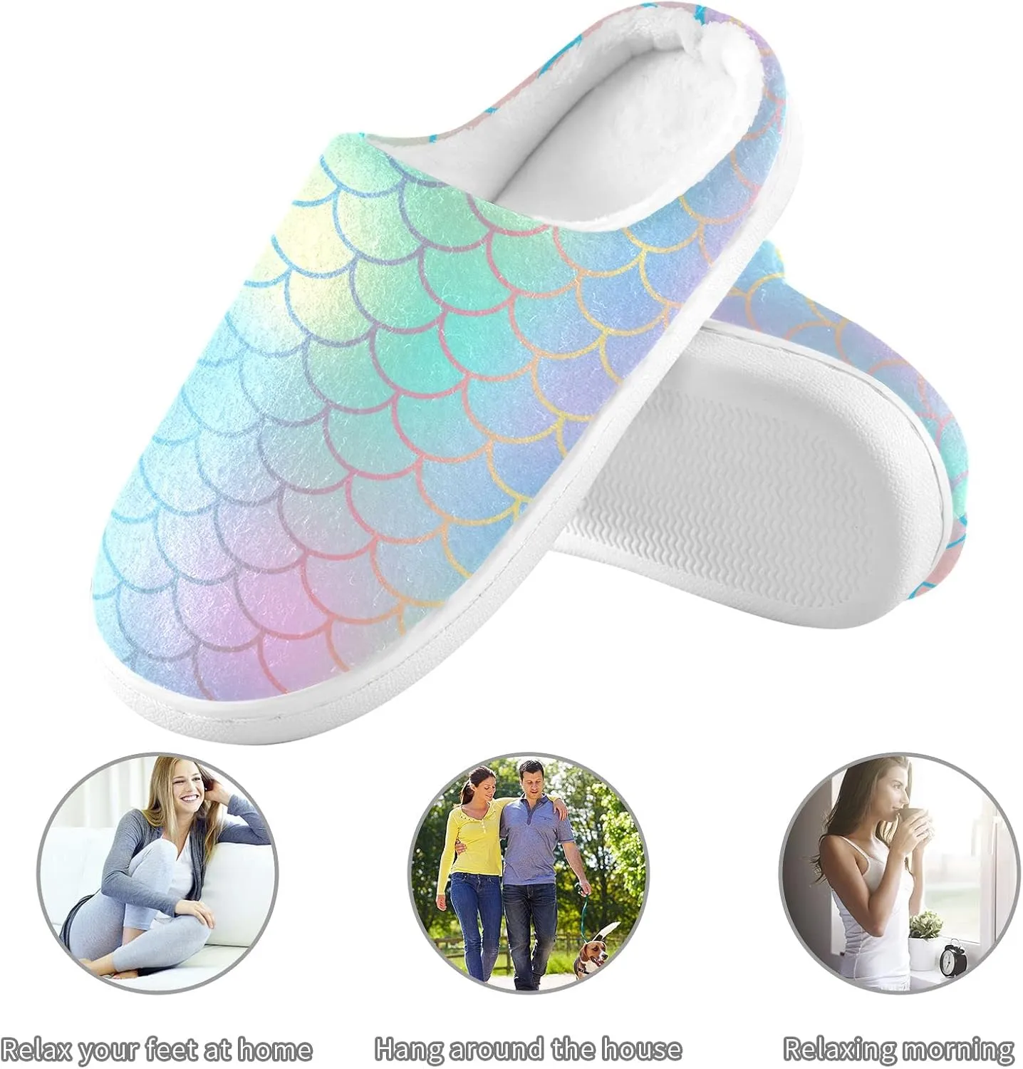 Oyihfvs Unisex Memory Foam Warm Slippers Comfort Soft Casual Shoes for Indoor Outdoor S-XXXL