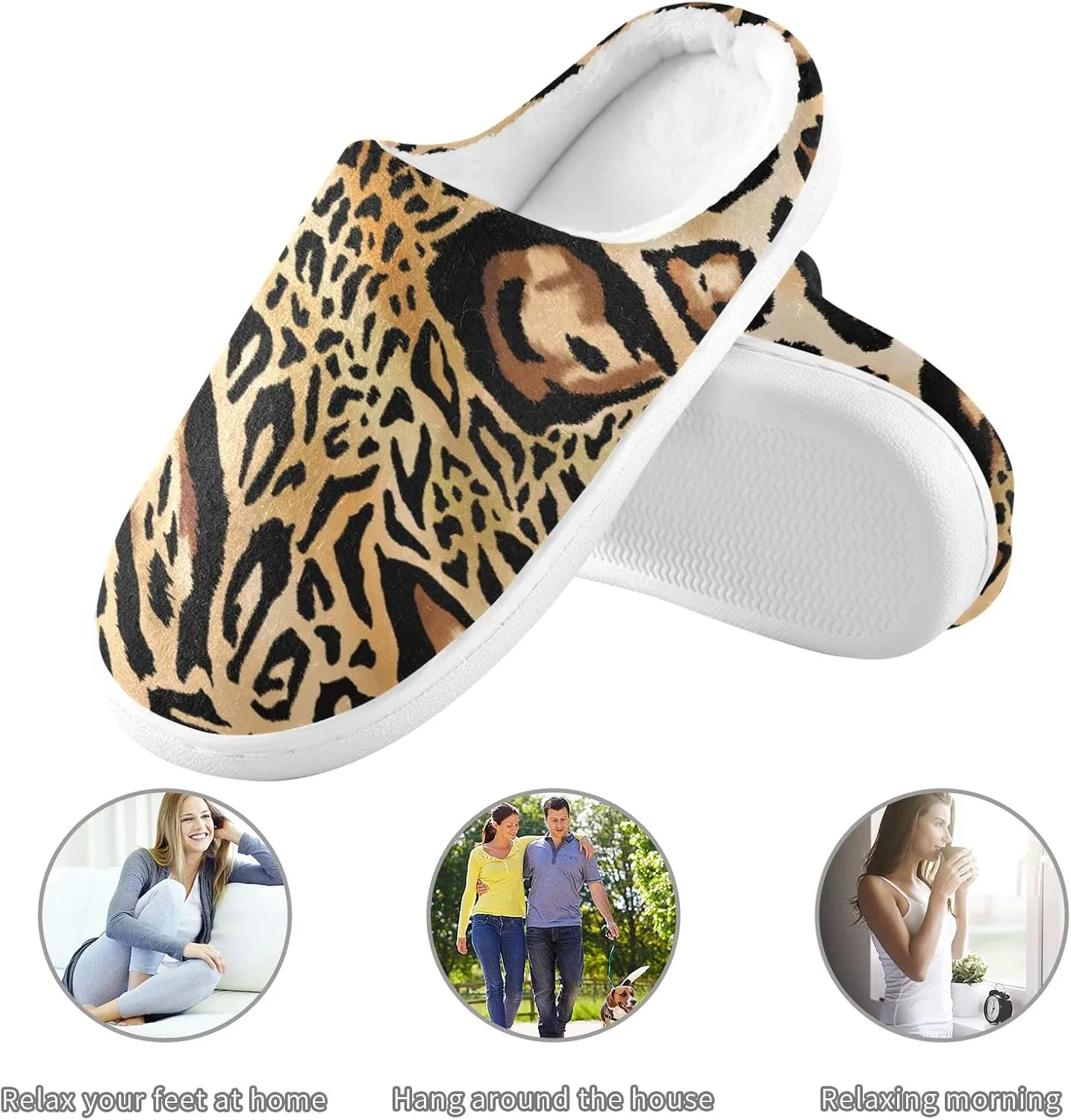 Oyihfvs Unisex Memory Foam Warm Slippers Comfort Soft Casual Shoes for Indoor Outdoor S-XXXL