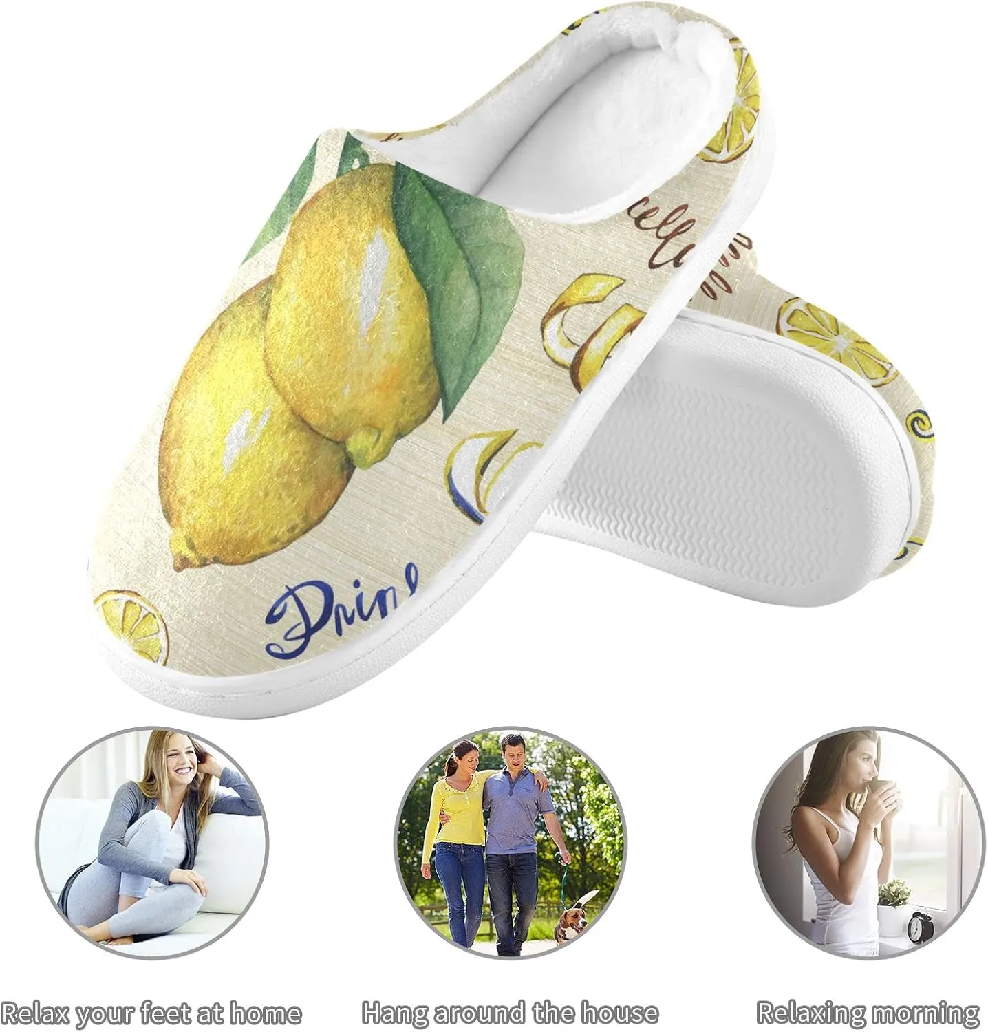 Oyihfvs Unisex Memory Foam Warm Slippers Comfort Soft Casual Shoes for Indoor Outdoor S-XXXL