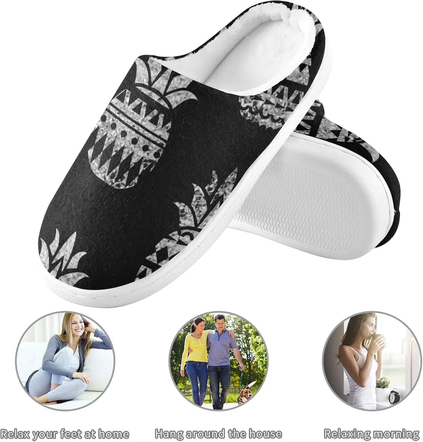 Oyihfvs Unisex Memory Foam Warm Slippers Comfort Soft Casual Shoes for Indoor Outdoor S-XXXL