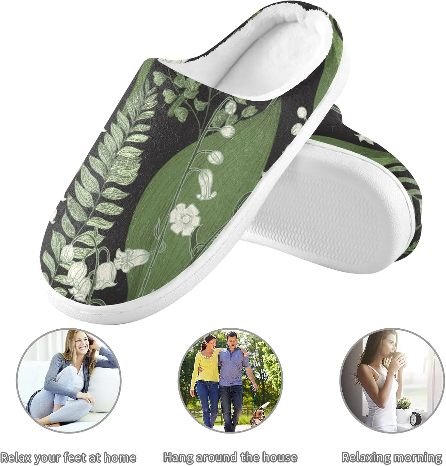Oyihfvs Unisex Memory Foam Warm Slippers Comfort Soft Casual Shoes for Indoor Outdoor S-XXXL