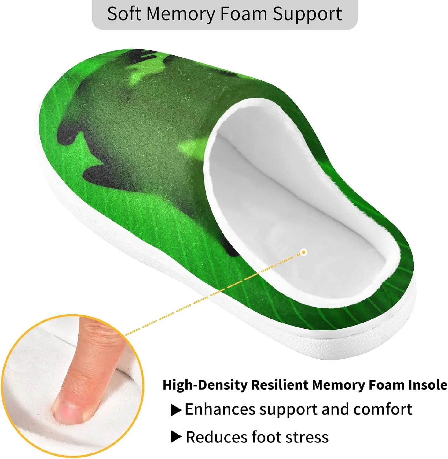 Oyihfvs Unisex Memory Foam Warm Slippers Comfort Soft Casual Shoes for Indoor Outdoor S-XXXL